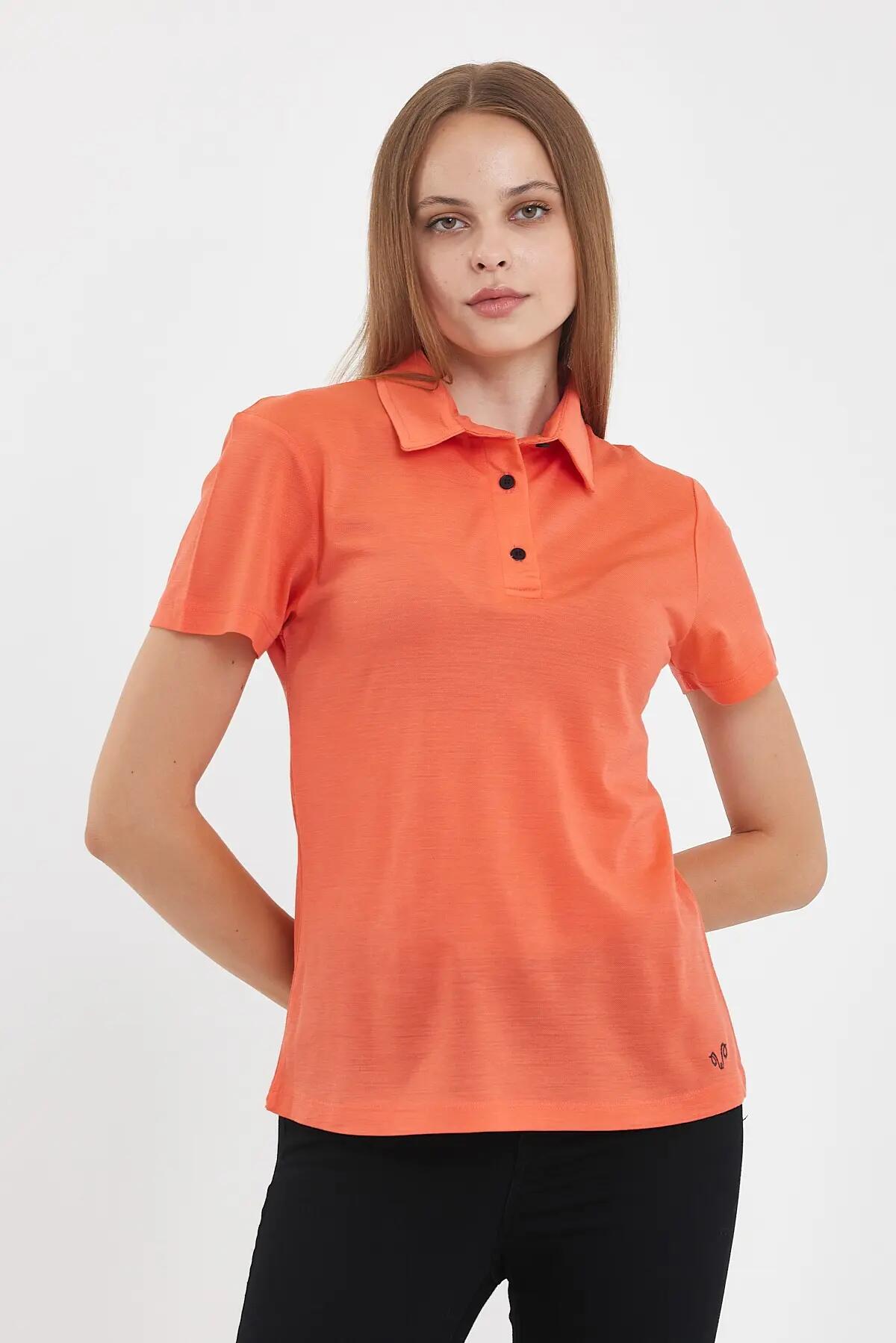 Polo koszulka z 100% wełny merino (170 g/m² - Piqué)) M, Pomarańczowy 4/7