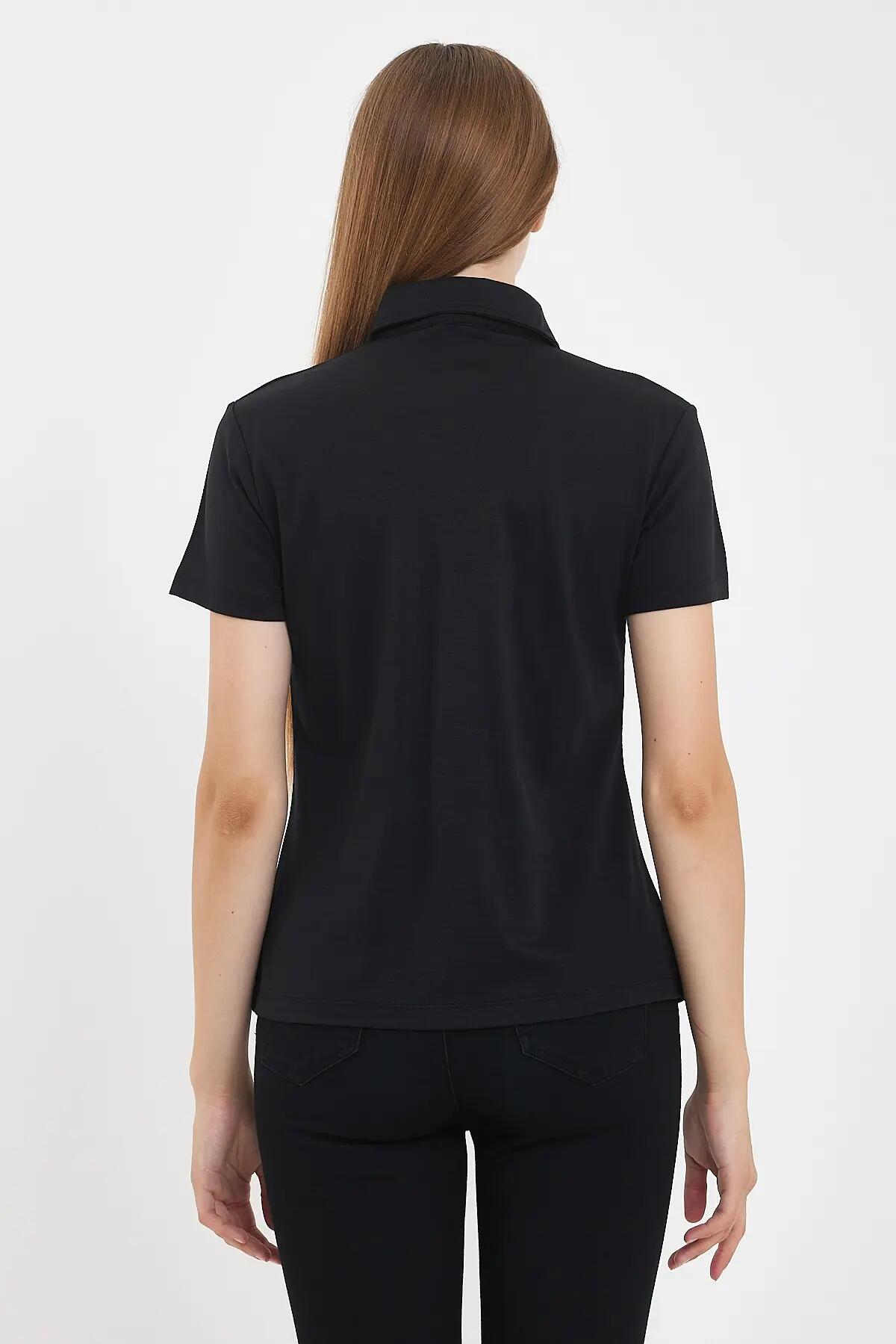 Polo koszulka z 100% wełny merino (170 g/m² - Piqué)) L, Czarny 7/7