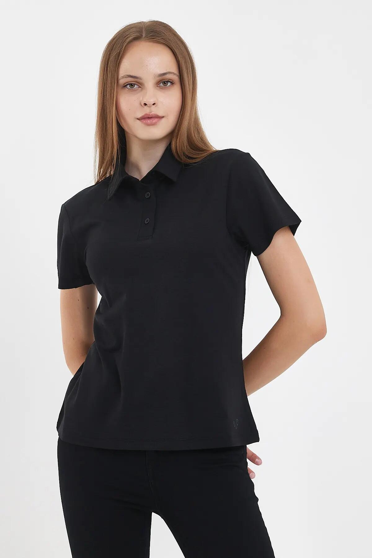 Polo koszulka z 100% wełny merino (170 g/m² - Piqué)) L, Czarny 5/7