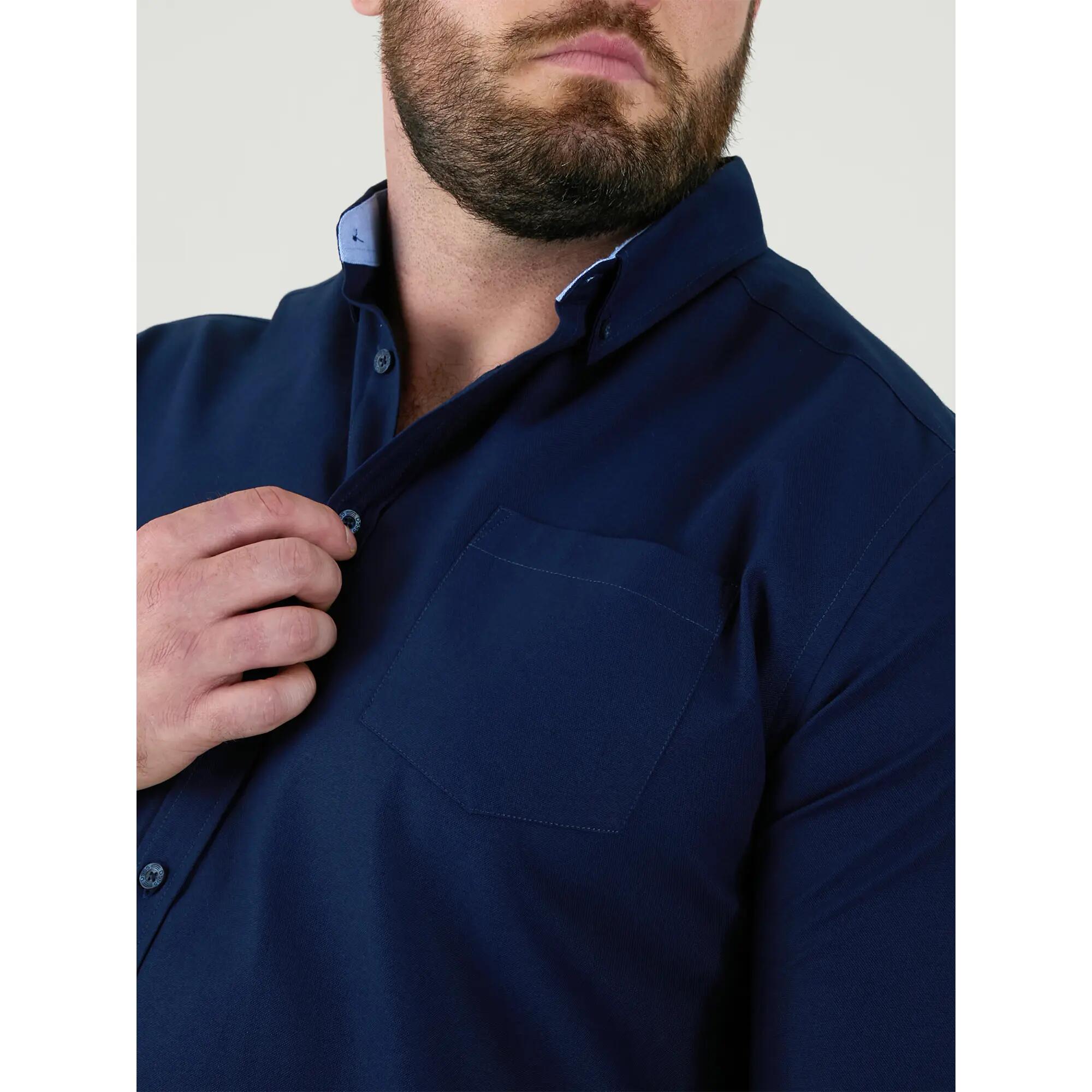 Camicia Kingsize Manica Lunga Uomo Duke D555 Richard Blu Navy 6/6