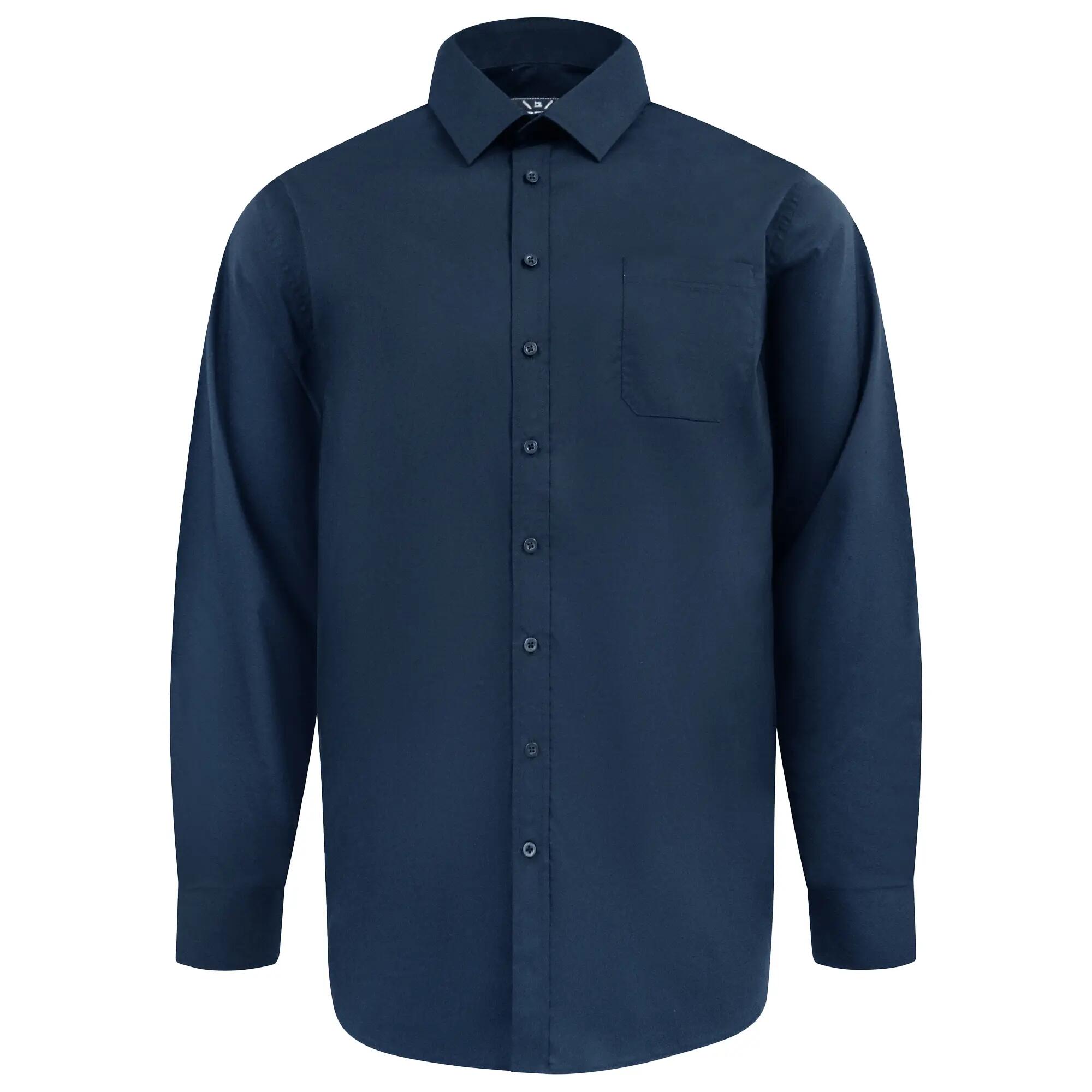Camicia Elasticizzato Kingsize Uomo Duke Oliver D555 Blu Navy 2/6