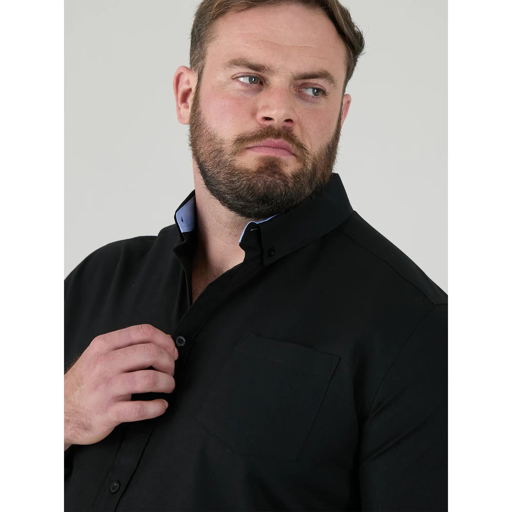 Camicia Kingsize Manica Lunga Uomo Duke D555 Richard Nero 6/6