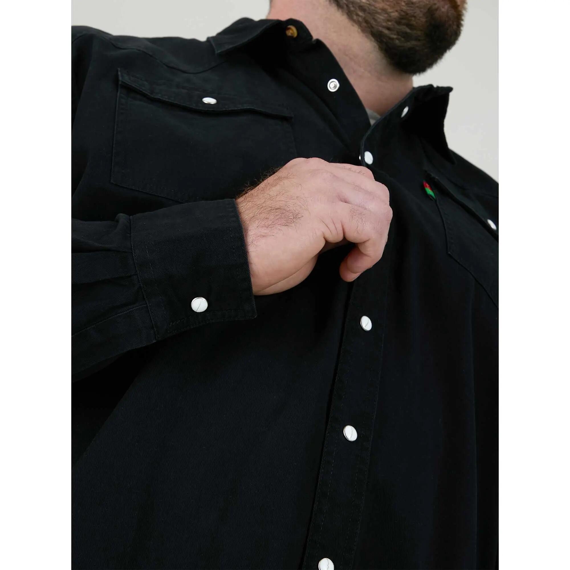 Camicia Uomo Duke D555 Western Nero 6/6