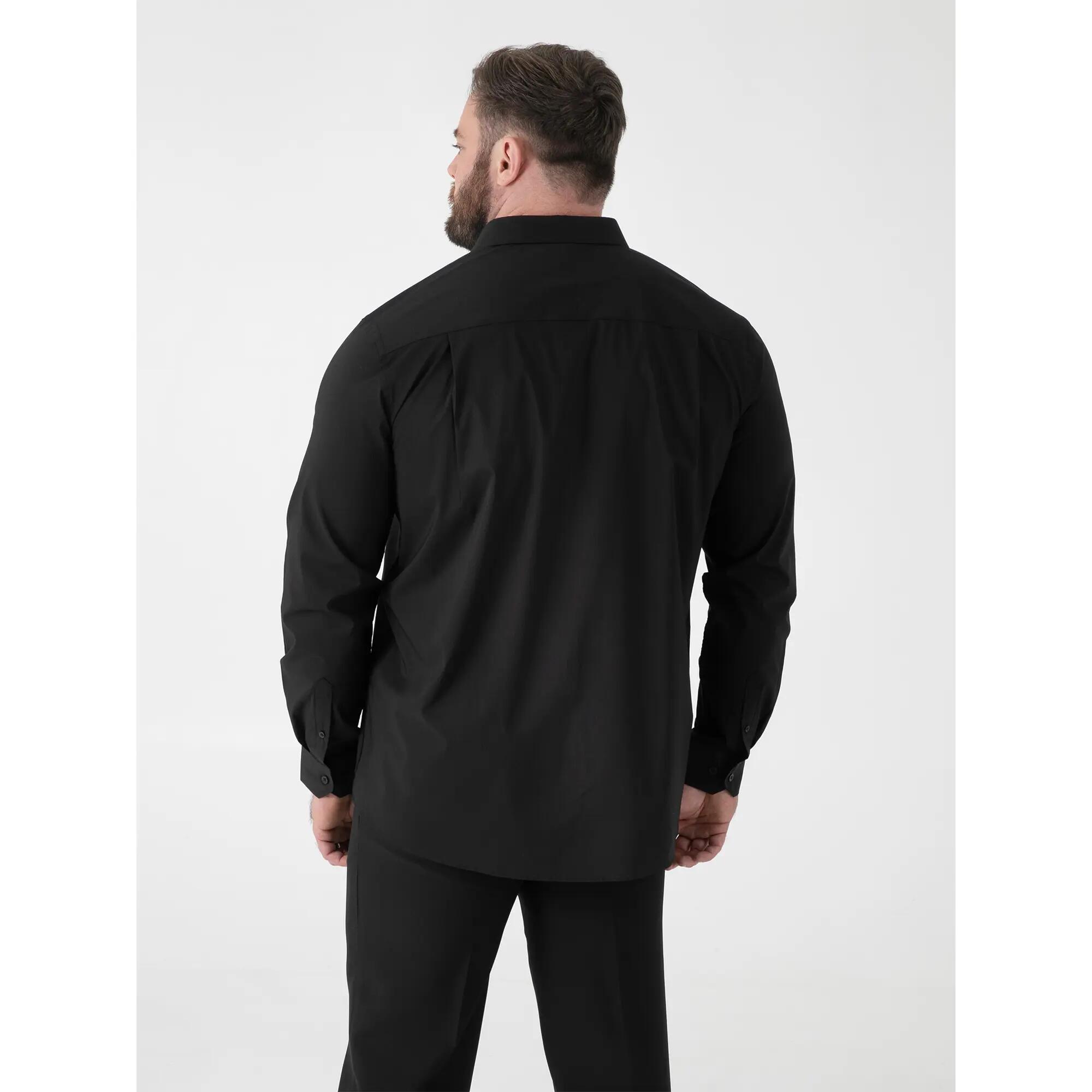 Camicia Elasticizzato Kingsize Uomo Duke Oliver D555 Nero 5/6