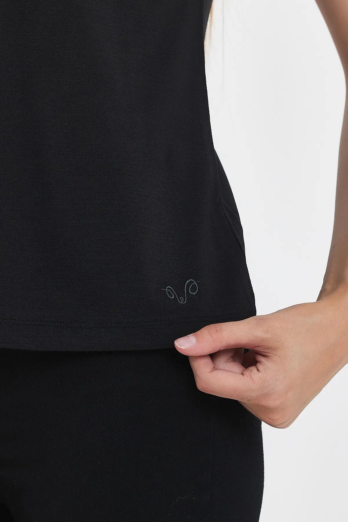 Polo koszulka z 100% wełny merino (170 g/m² - Piqué)) L, Czarny 3/7