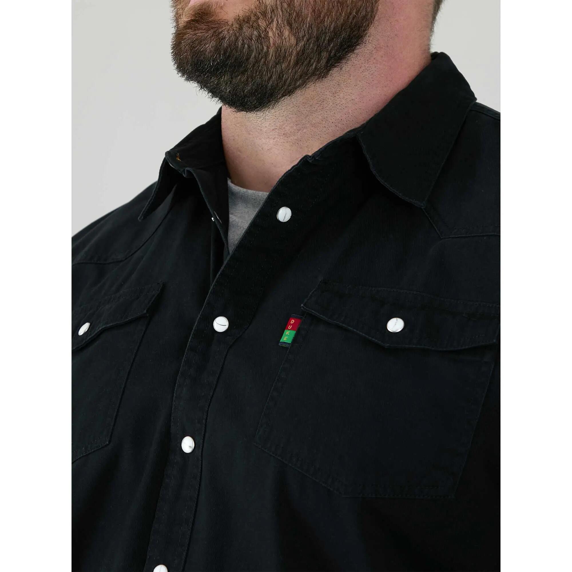 Camicia Uomo Duke D555 Western Nero 5/6