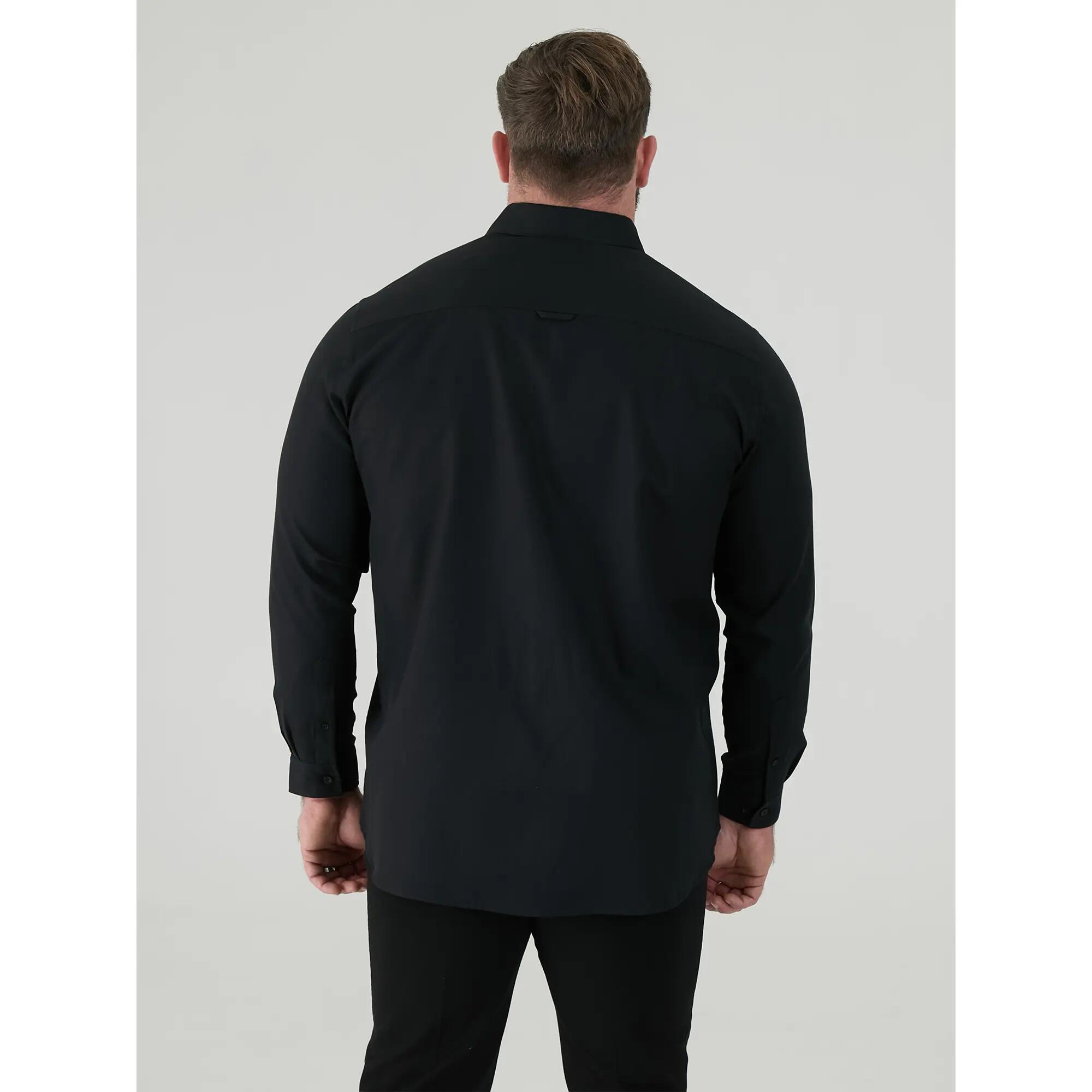 Camicia Kingsize Manica Lunga Uomo Duke D555 Richard Nero 4/6