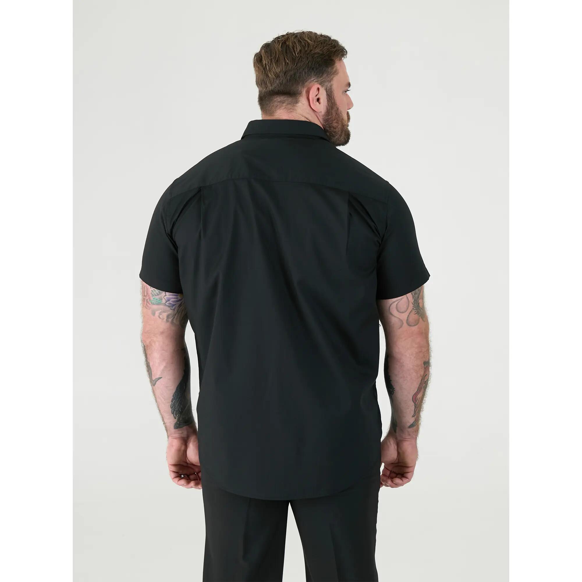 Camicia Kingsize Facile Da Stirare Maniche Corte Uomo Duke D555 Aeron Nero 5/6