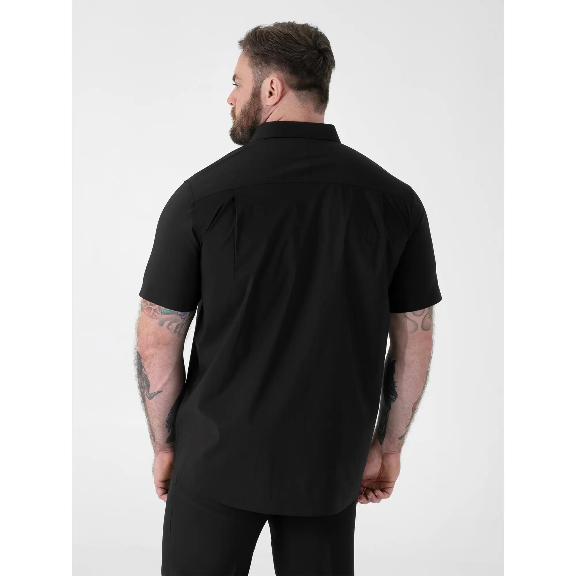 Mens D555 Lucas Stretch Kingsize ShortSleeved Shirt (Black) 5/6