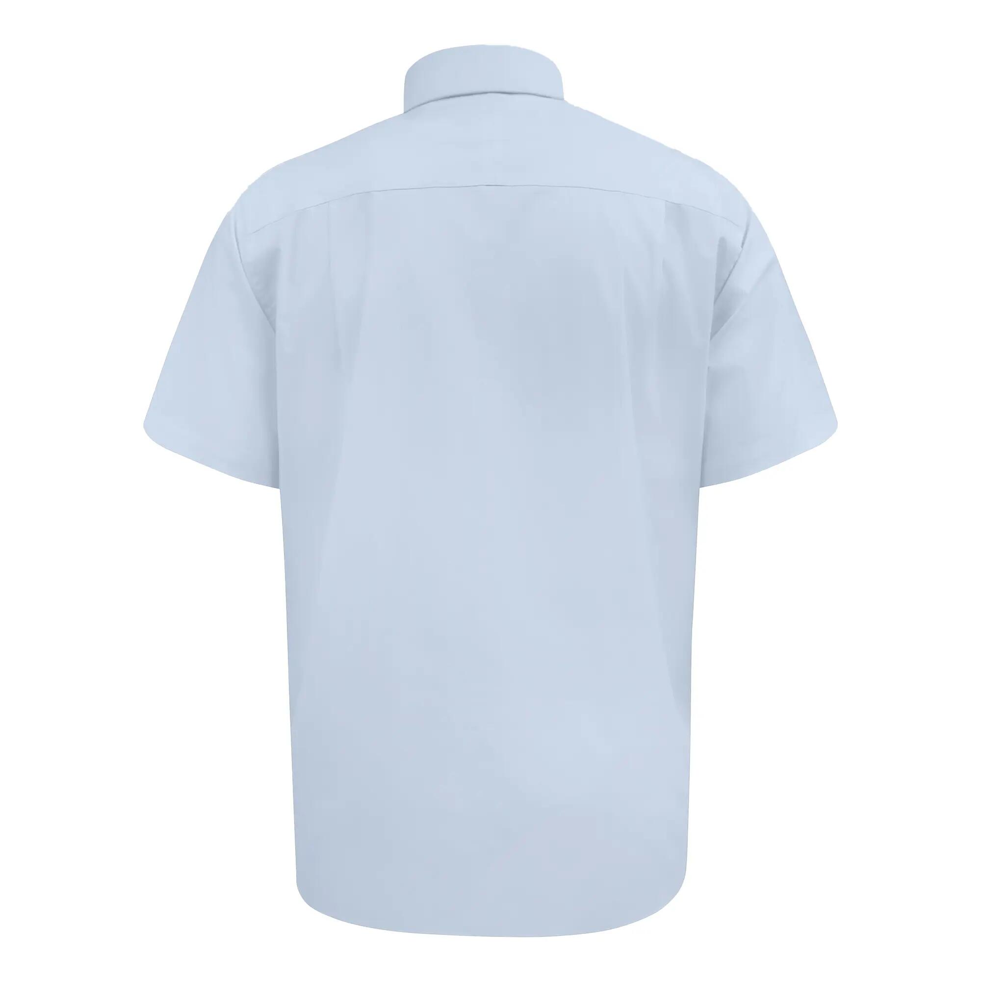 Camicia Elasticizzato Kingsize Maniche Corte Uomo Duke D555 Lucas Azzurro 3/6