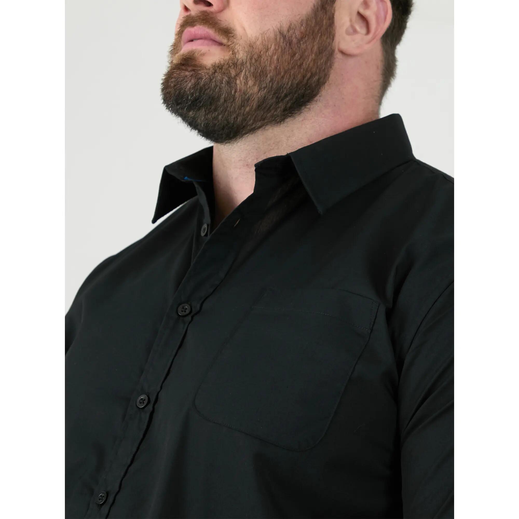 Camicia Kingsize Manica Lunga Uomo Duke D555 Corbin Nero 6/6