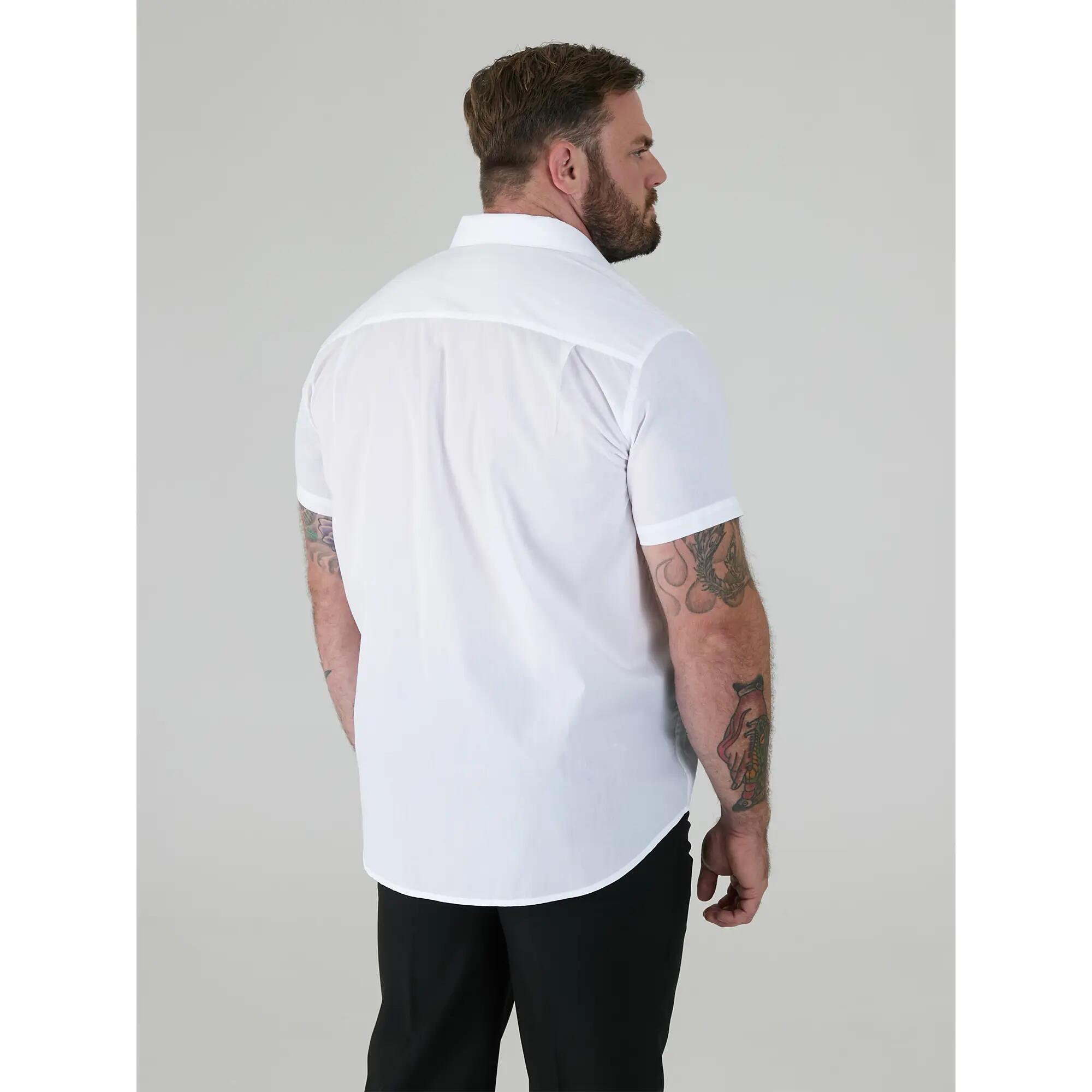 Camicia Kingsize Maniche Corte Uomo Duke D555 Delmar Bianco 4/6