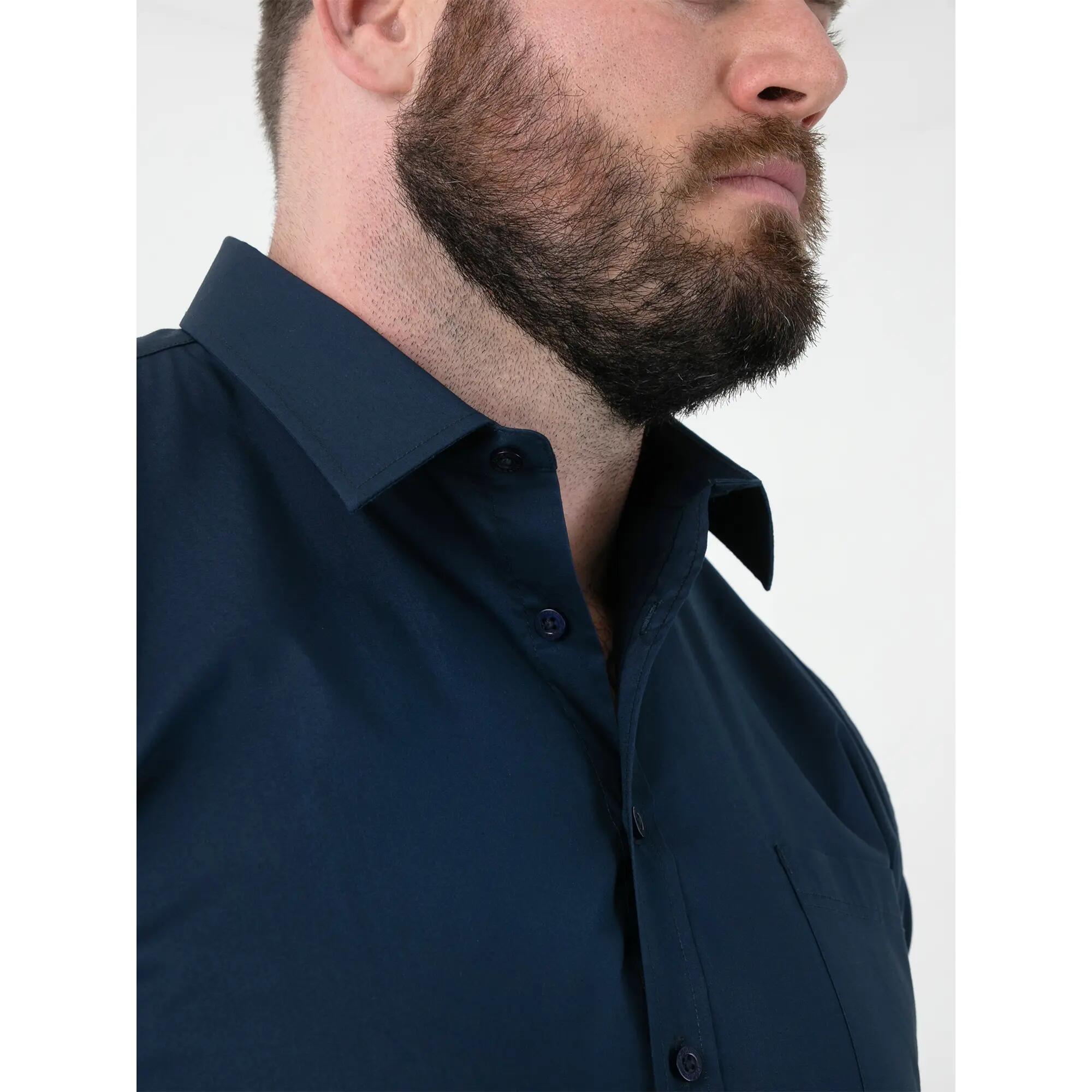 Camicia Elasticizzato Kingsize Uomo Duke Oliver D555 Blu Navy 6/6