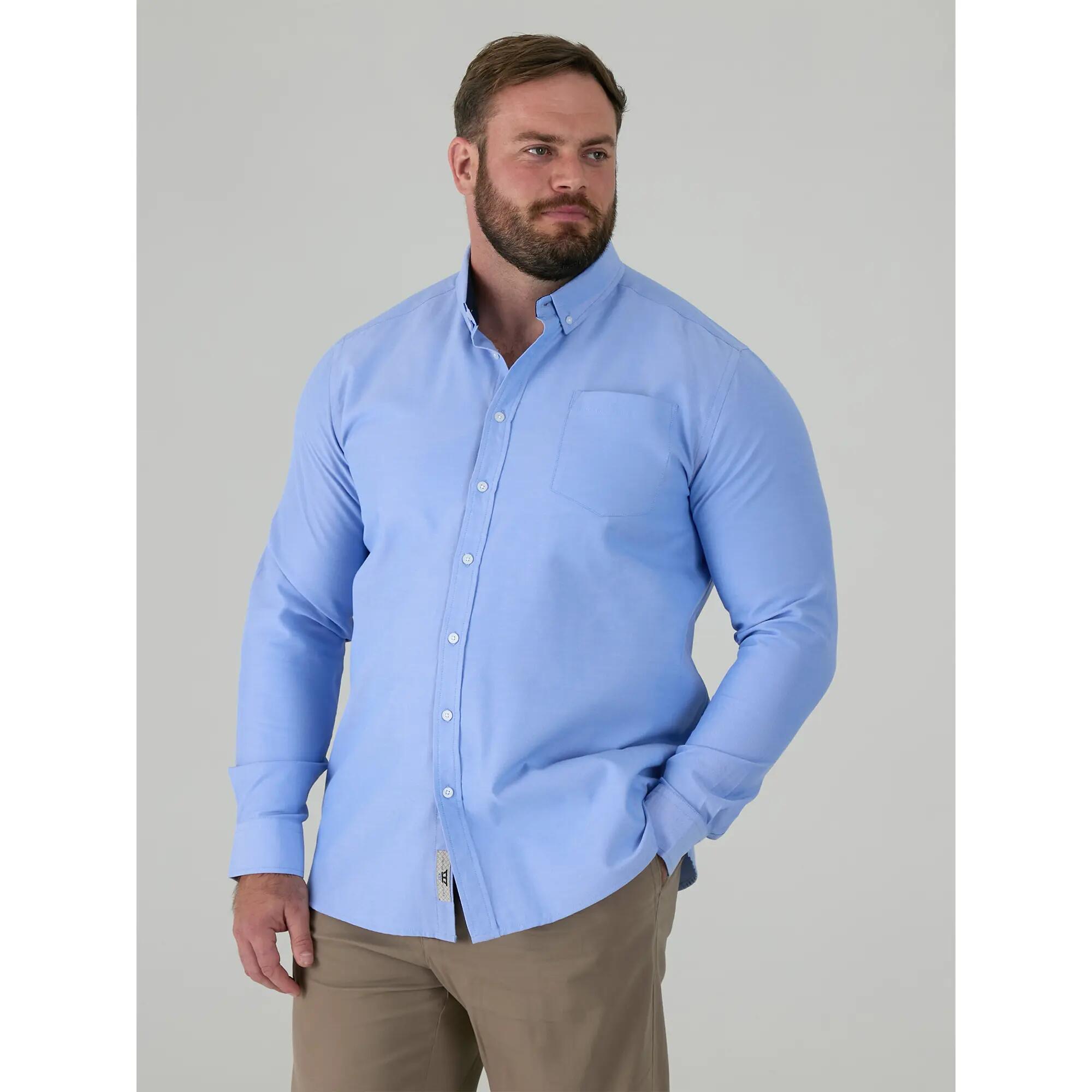 Camicia Kingsize Manica Lunga Uomo Duke D555 Richard Azzurro 5/6