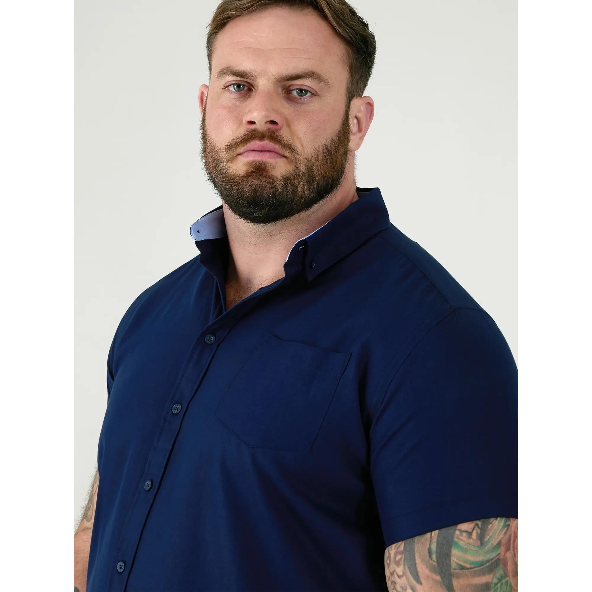 Camicia Kingsize Maniche Corte Uomo Duke D555 James Blu Navy 6/6