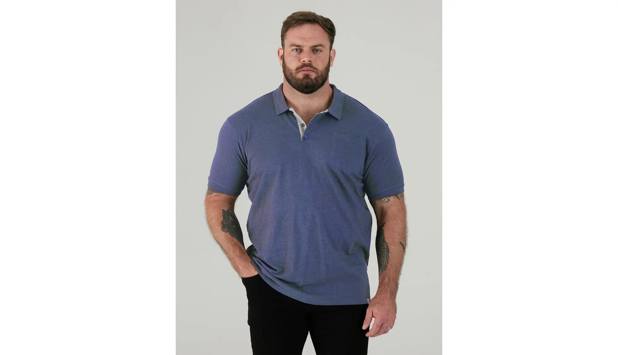 "D555 Grant" Poloshirt für Herren Denim 5/5
