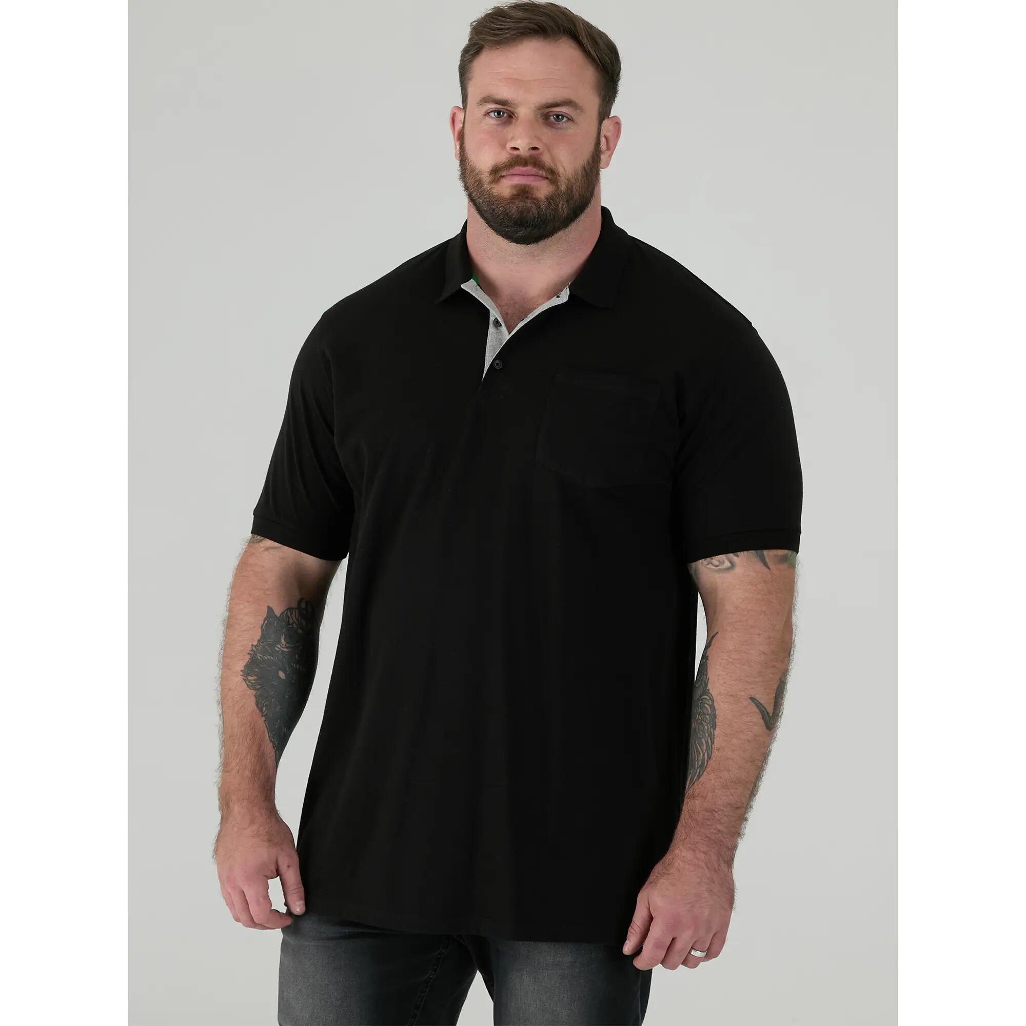 Mens Grant Polo Shirt (Black) 4/6