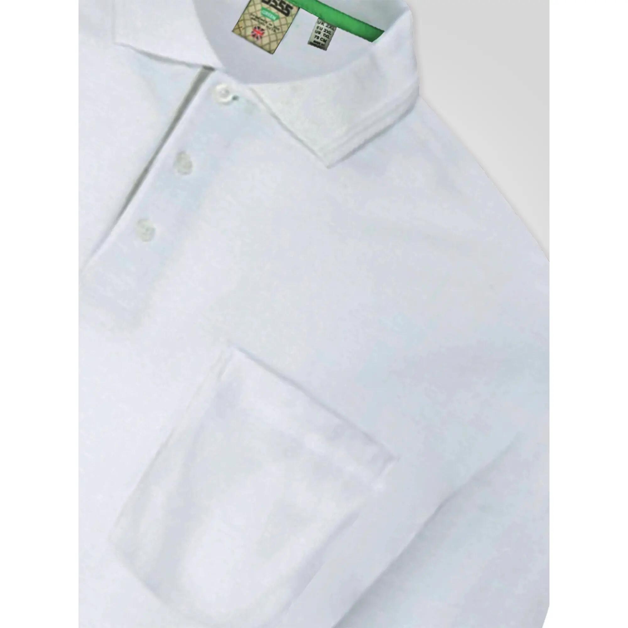 D555 Polo Uni Manches Courtes Grande Taille GRANT Homme (Blanc) 4/7