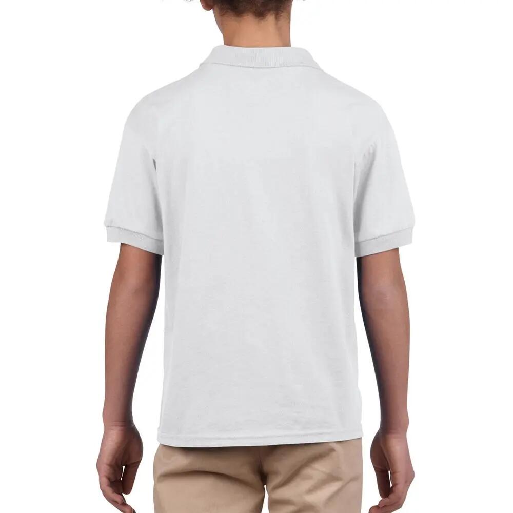 Camisa Pólo Criança Unisex Jersey (Branco) 5/5