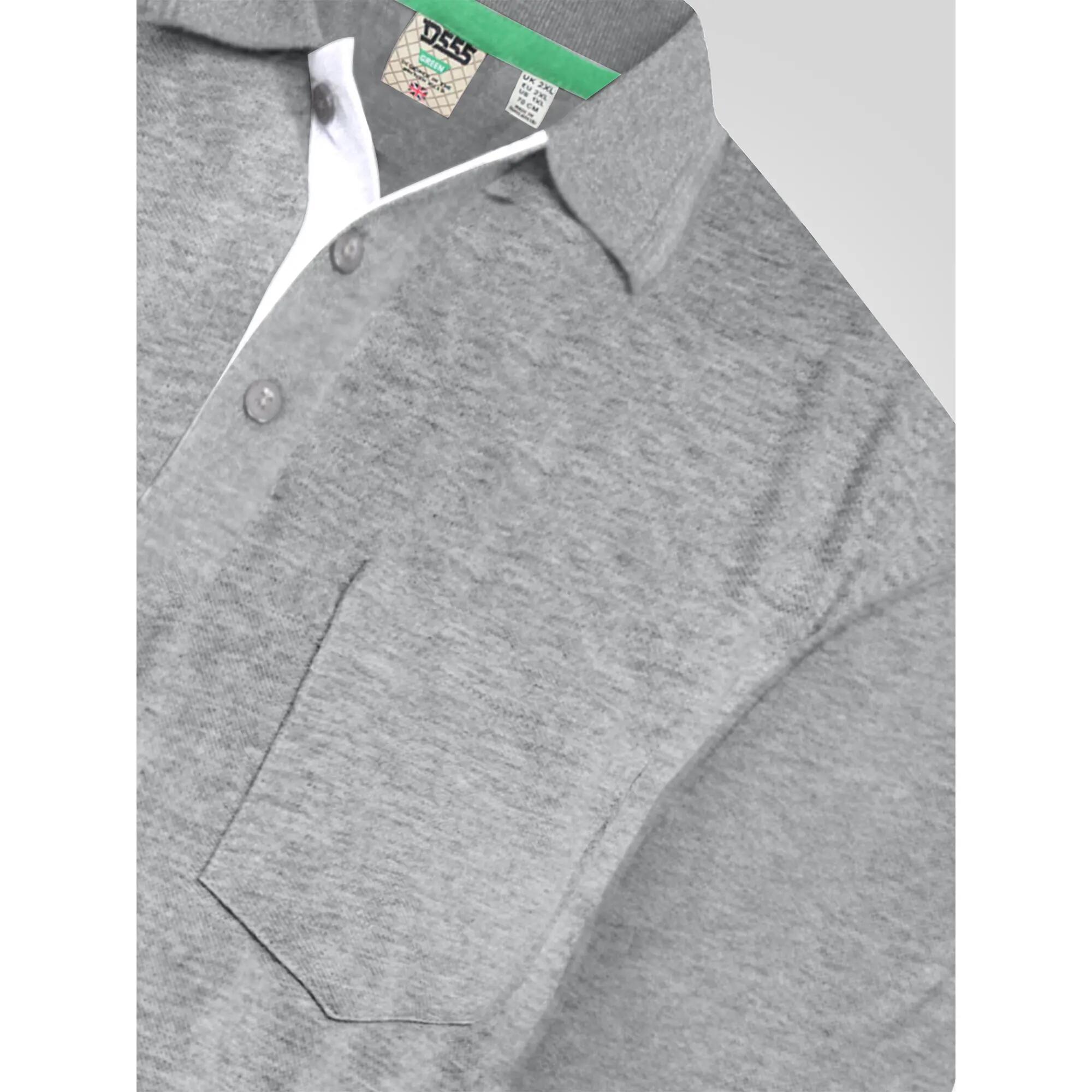 Polo Uni Manches Courtes GRANT Homme (Gris Chiné) 6/6