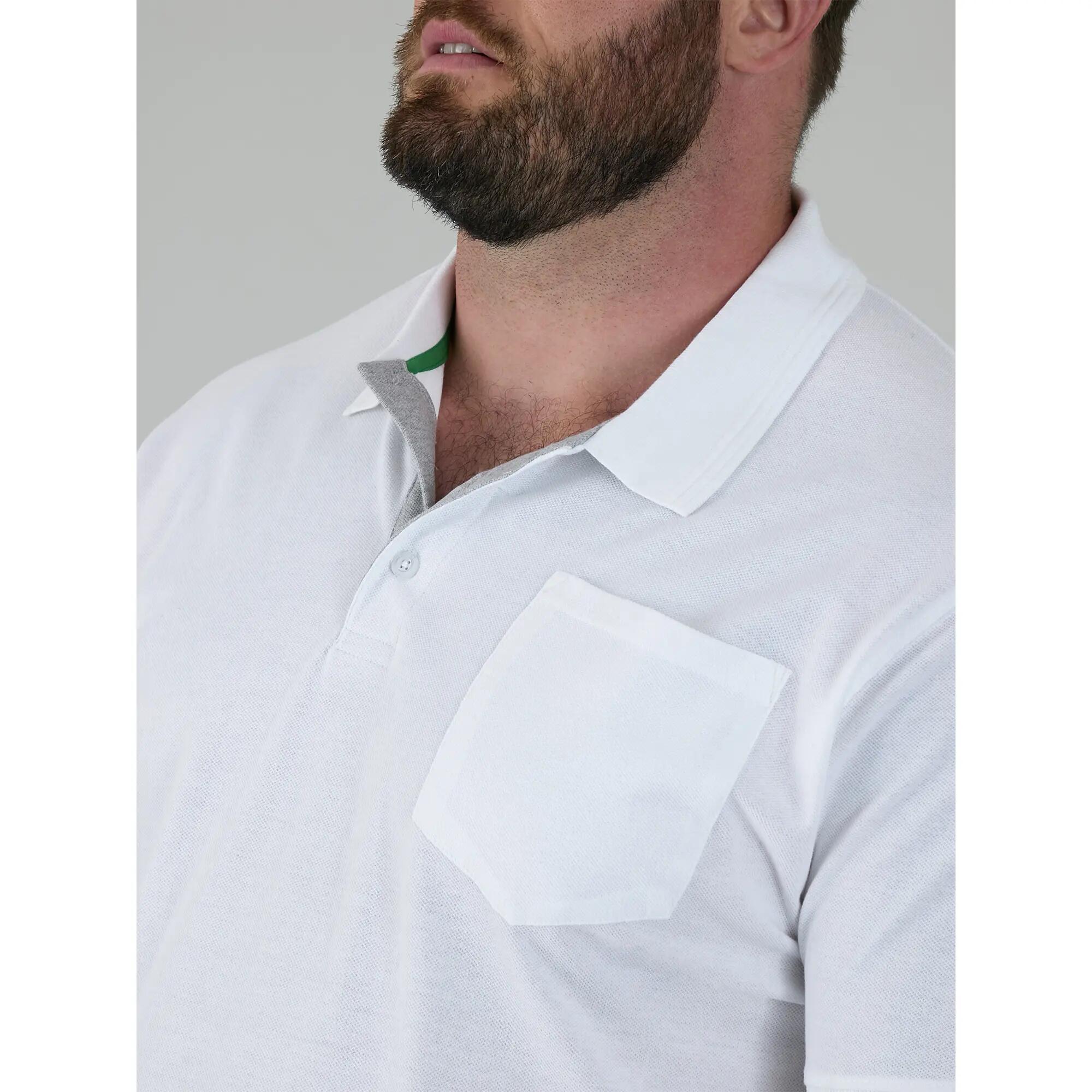 Polo Uni Manches Courtes GRANT Homme (Blanc) 6/6