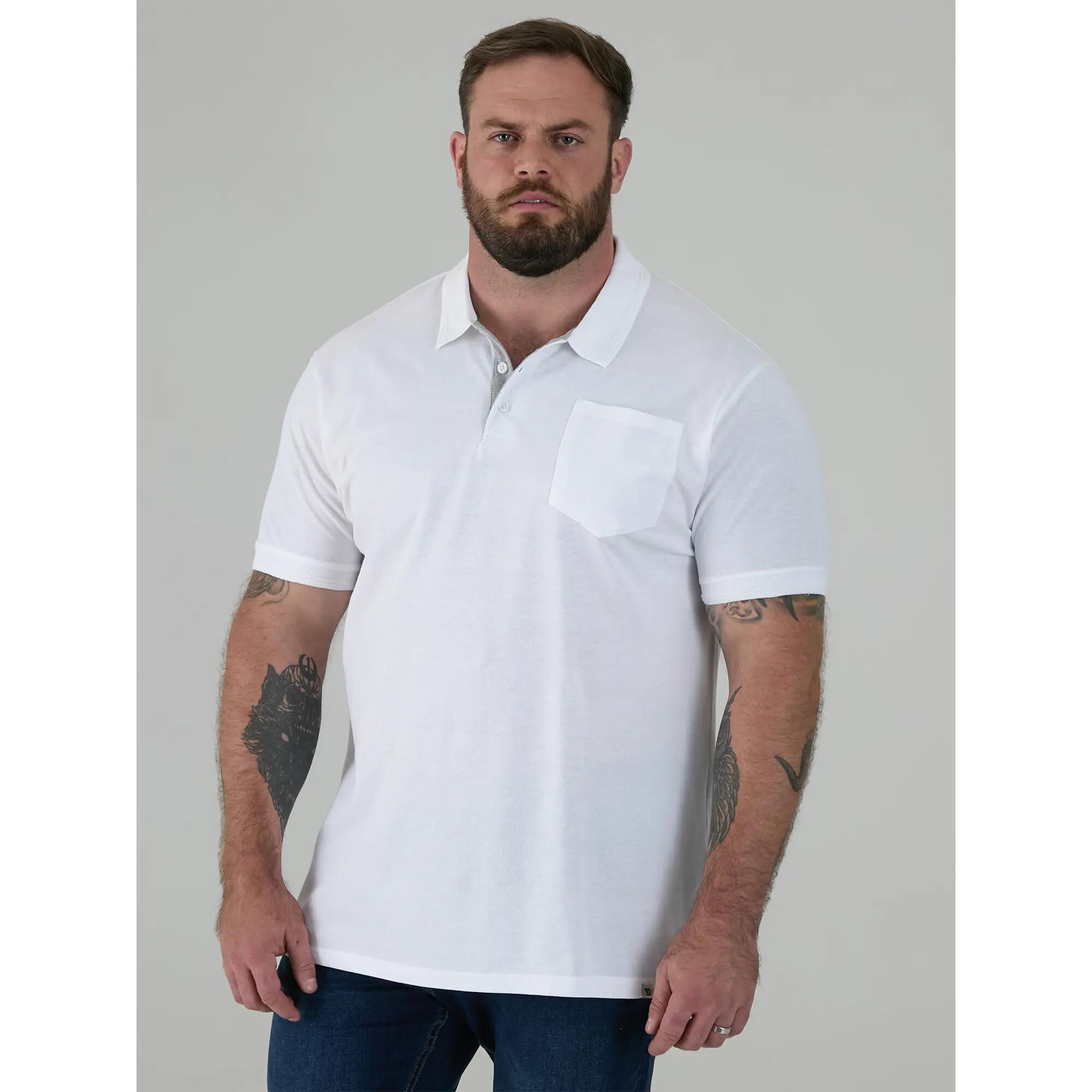 Polo Uni Manches Courtes GRANT Homme (Blanc) 5/6
