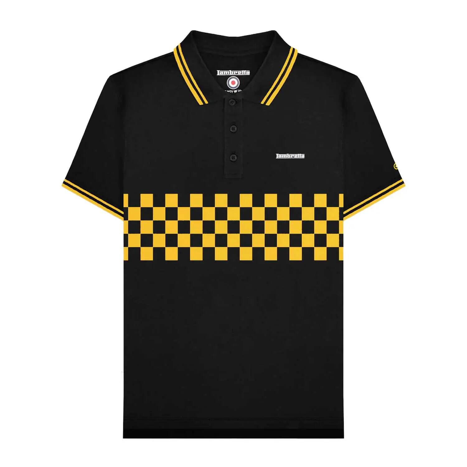 Lambretta Mens SS25 Two Tone Tipped Polo Shirt