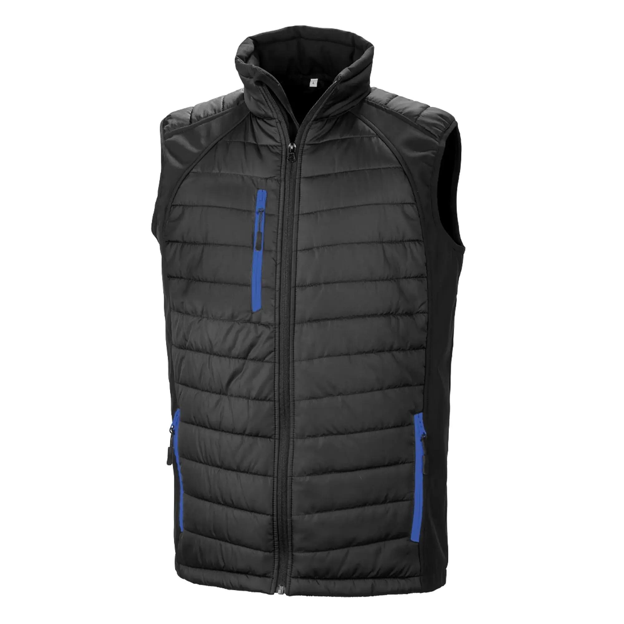 Result Mens Black Compass Padded Soft Shell Gilet