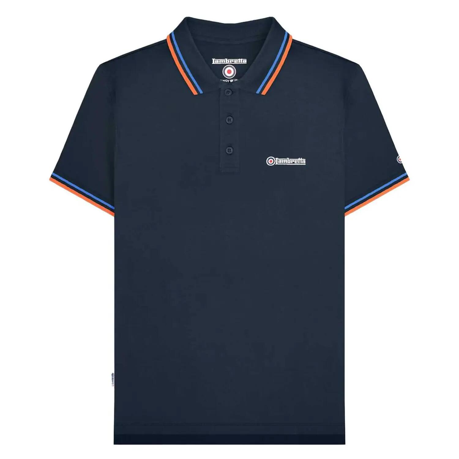 Lambretta Mens SS25 Twin Tip Polo Shirt