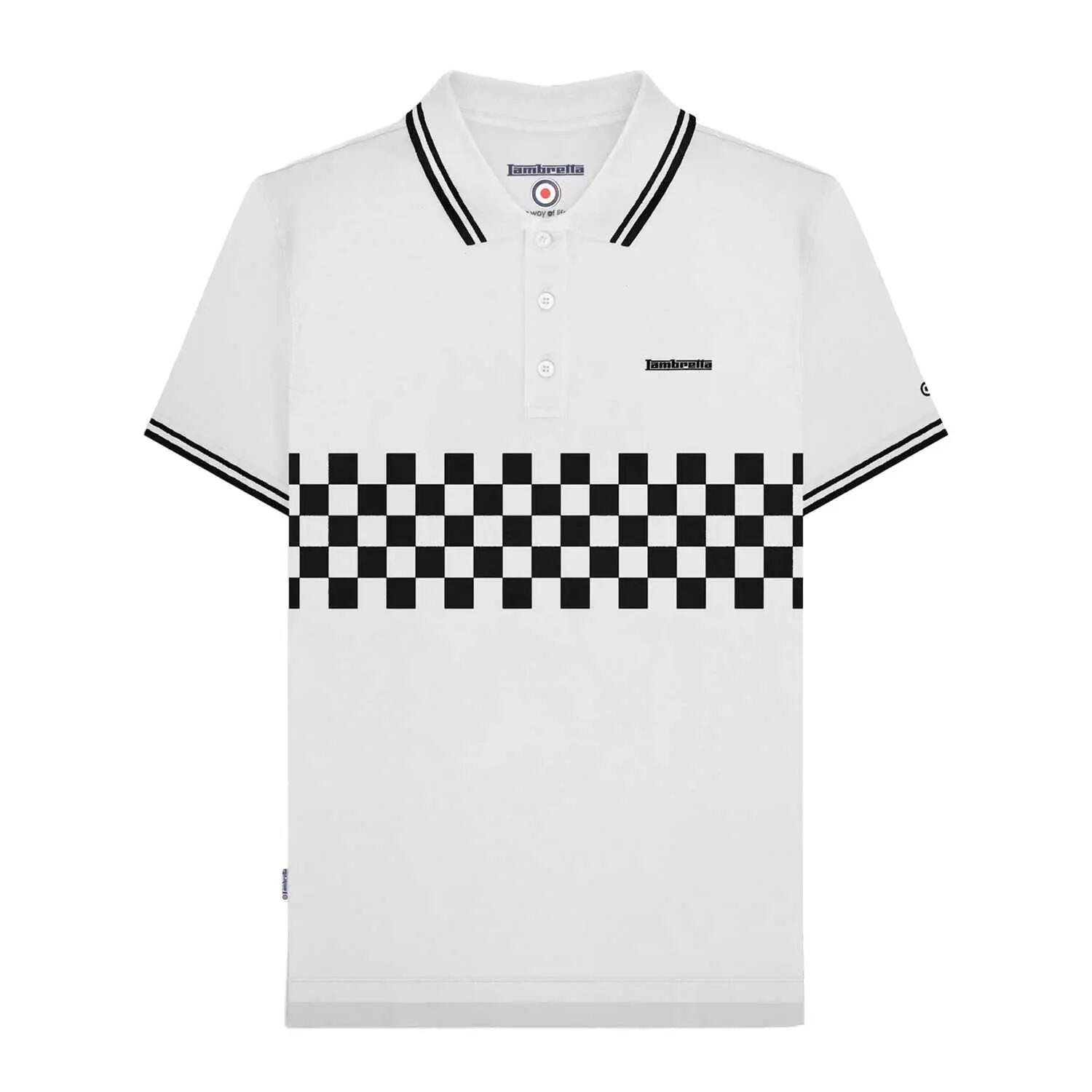 Lambretta Mens SS25 Two Tone Tipped Polo Shirt