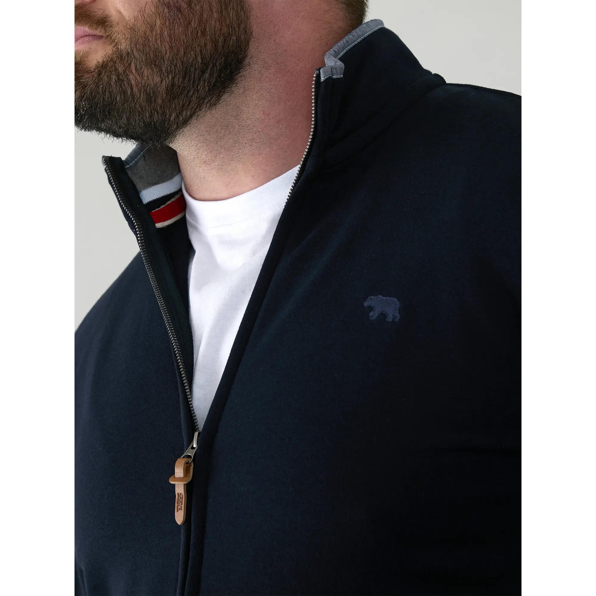 Felpa Kingsize Uomo Duke D555 Johnson Blu Navy 6/6