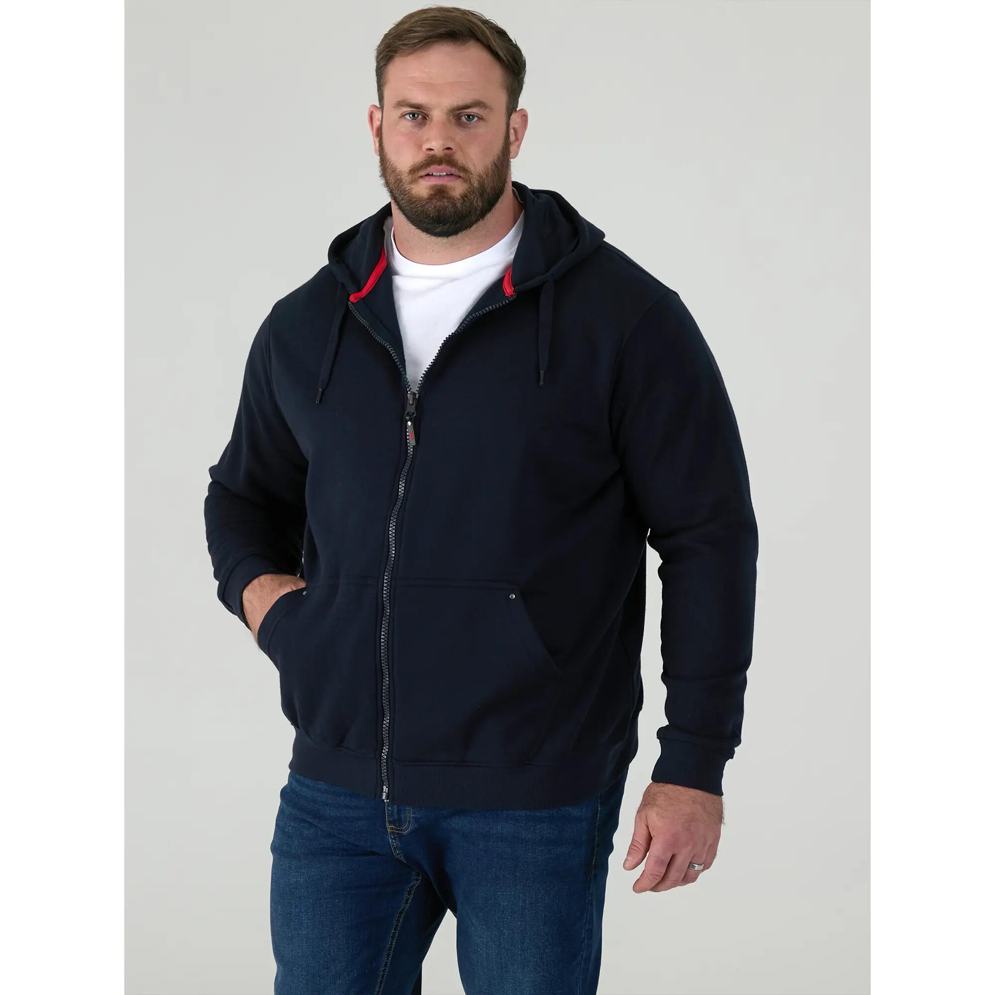 Felpa Con Cappuccio E Zip Intera Kingsize Uomo Duke D555 Rockford Cantor Blu 6/6