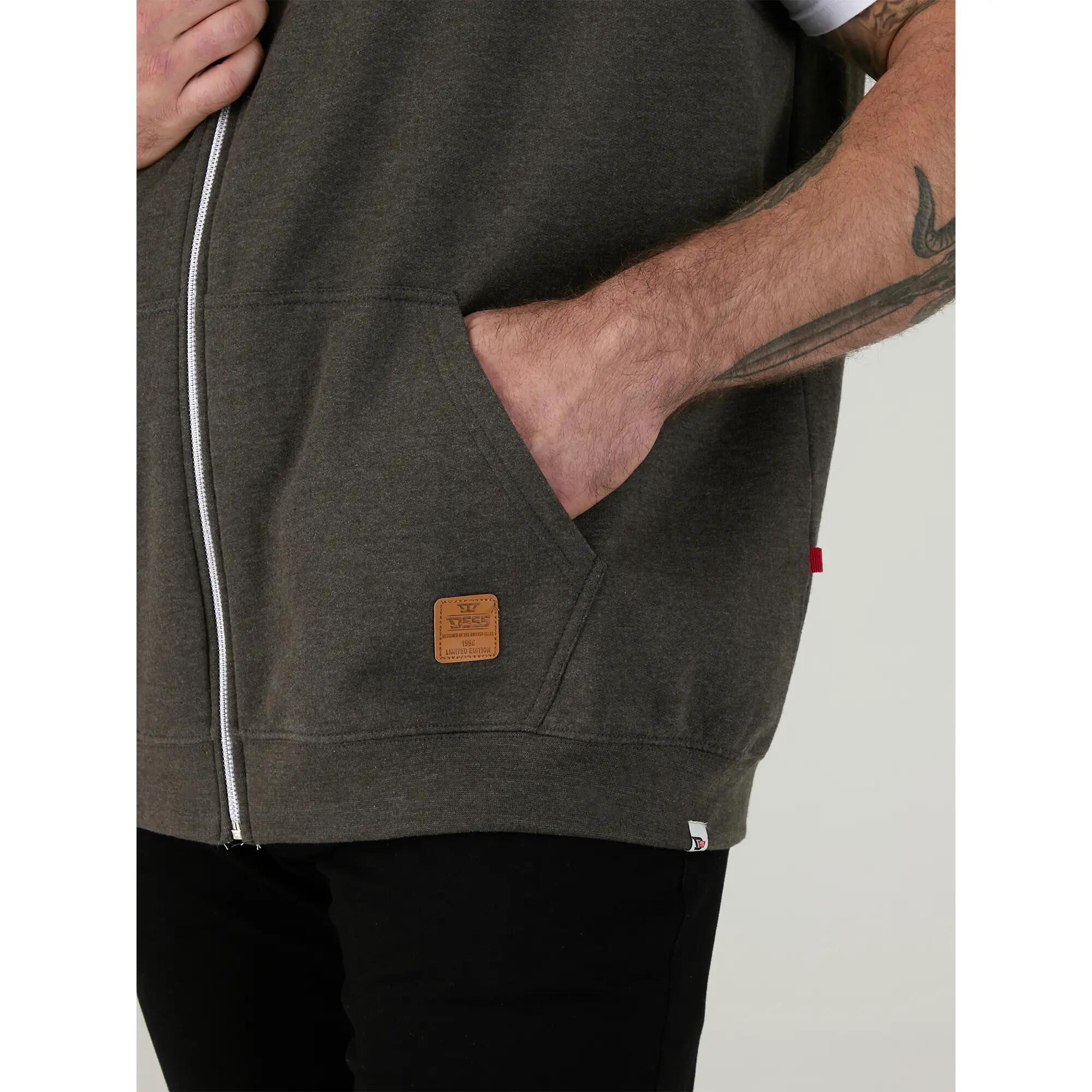 Felpa Con Cappuccio E Zip Intera Kingsize Senza Maniche Uomo Duke D555 Blake 6/6