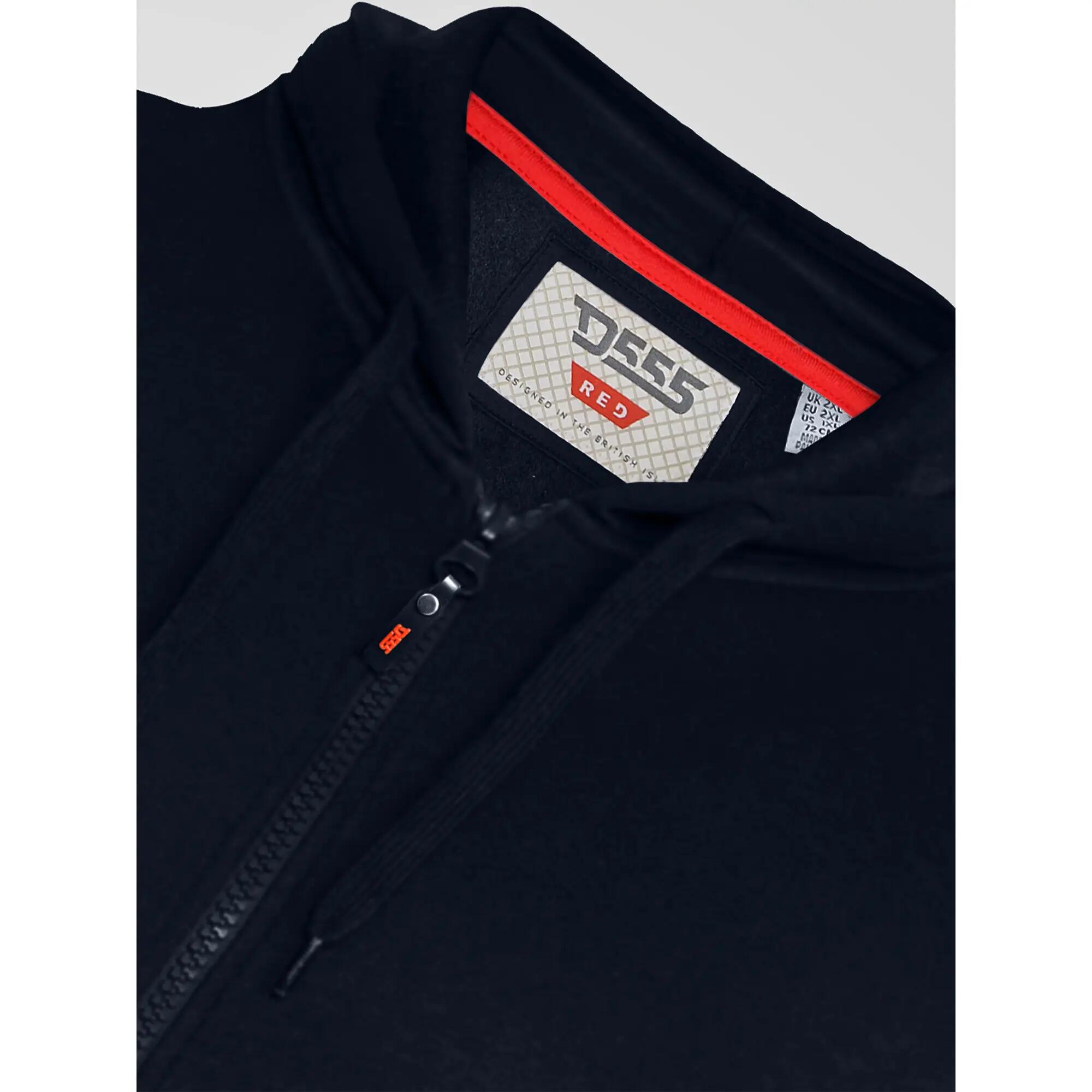 Felpa Con Cappuccio E Zip Intera Kingsize Uomo Duke D555 Rockford Cantor Blu 5/6