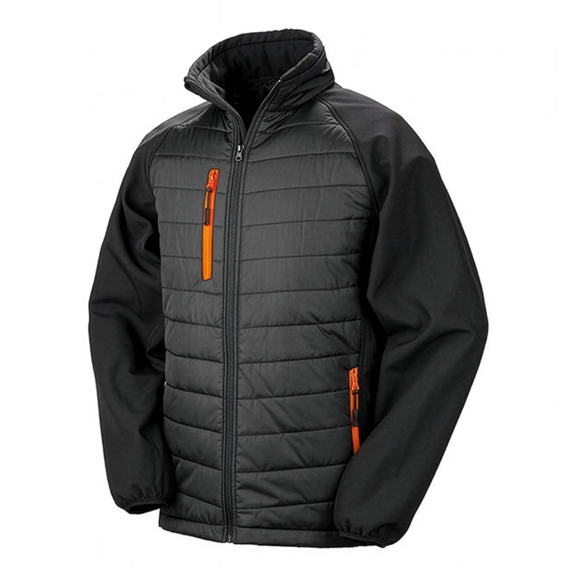 Result Mens Black Compass Padded Soft Shell Jacket