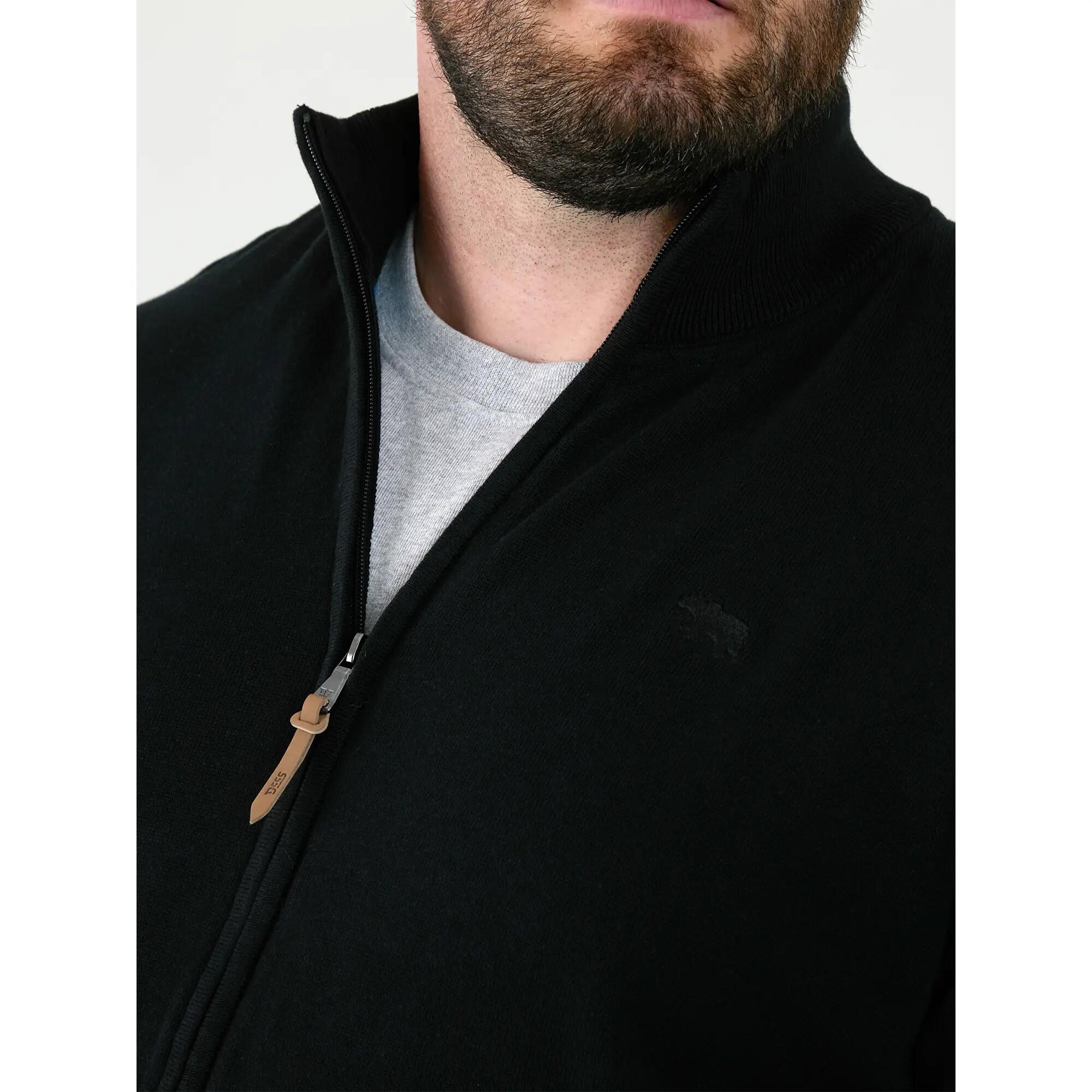 Felpa Kingsize Lavorato A Maglia Cerniera Su Intera Lunghezza Uomo Duke D555 6/6