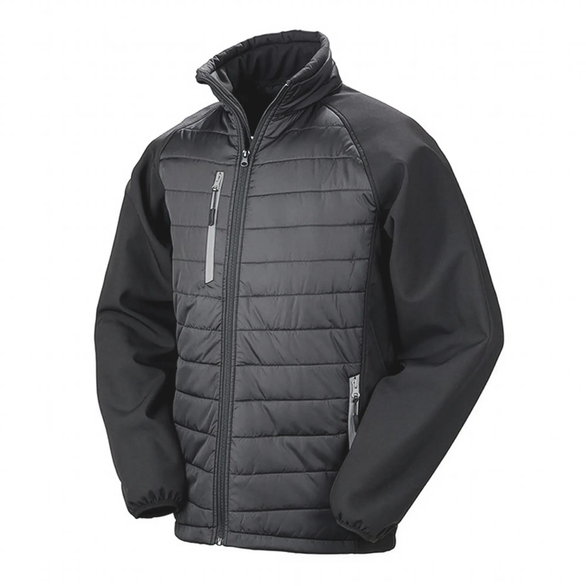 Result Mens Black Compass Padded Soft Shell Jacket