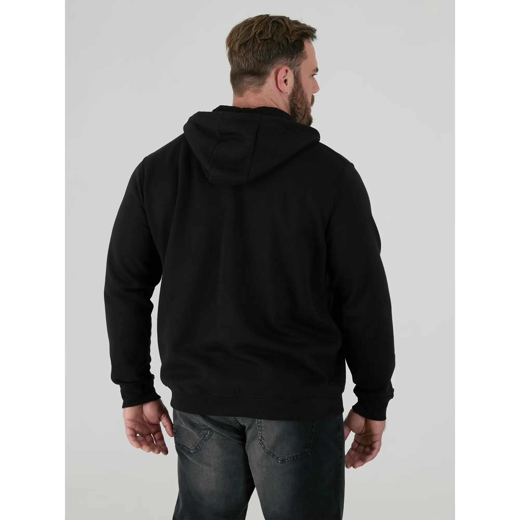 Felpa Con Cappuccio E Zip Intera Kingsize Uomo Duke D555 Rockford Cantor Nero 6/6