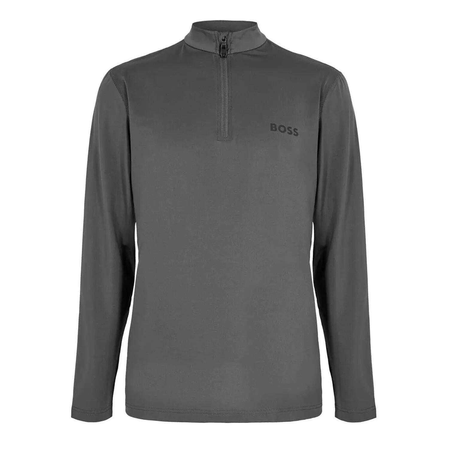 Boss Mens Performance Quarter Zip Long-Sleeved Top