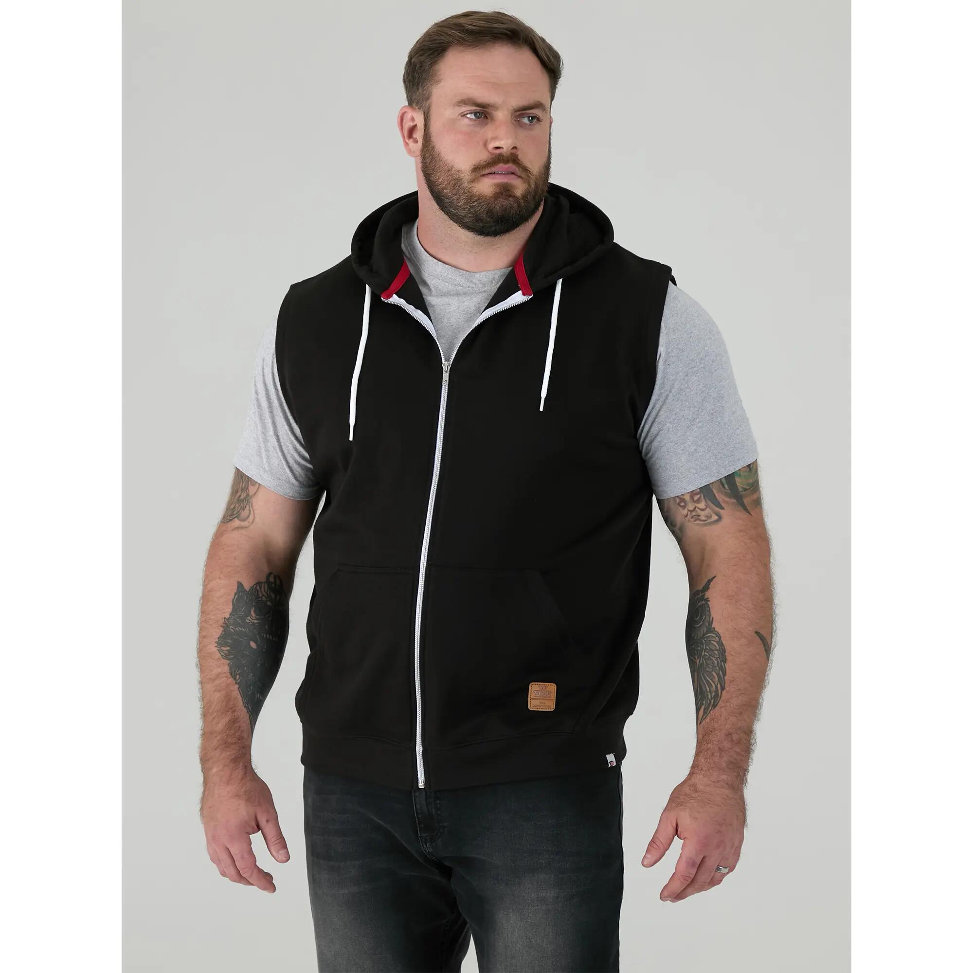 Felpa Con Cappuccio E Zip Intera Kingsize Senza Maniche Uomo Duke D555 Blake 5/6