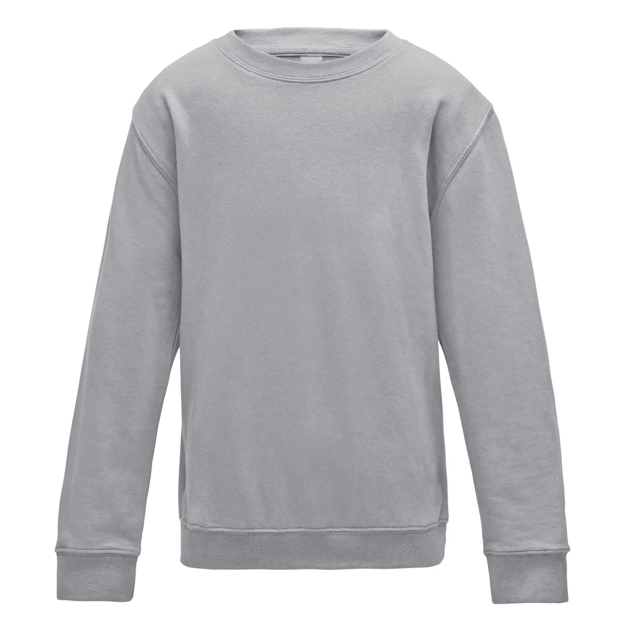 AWDis Just Hoods Childrens/Kids Plain Crew Neck Sweatshirt