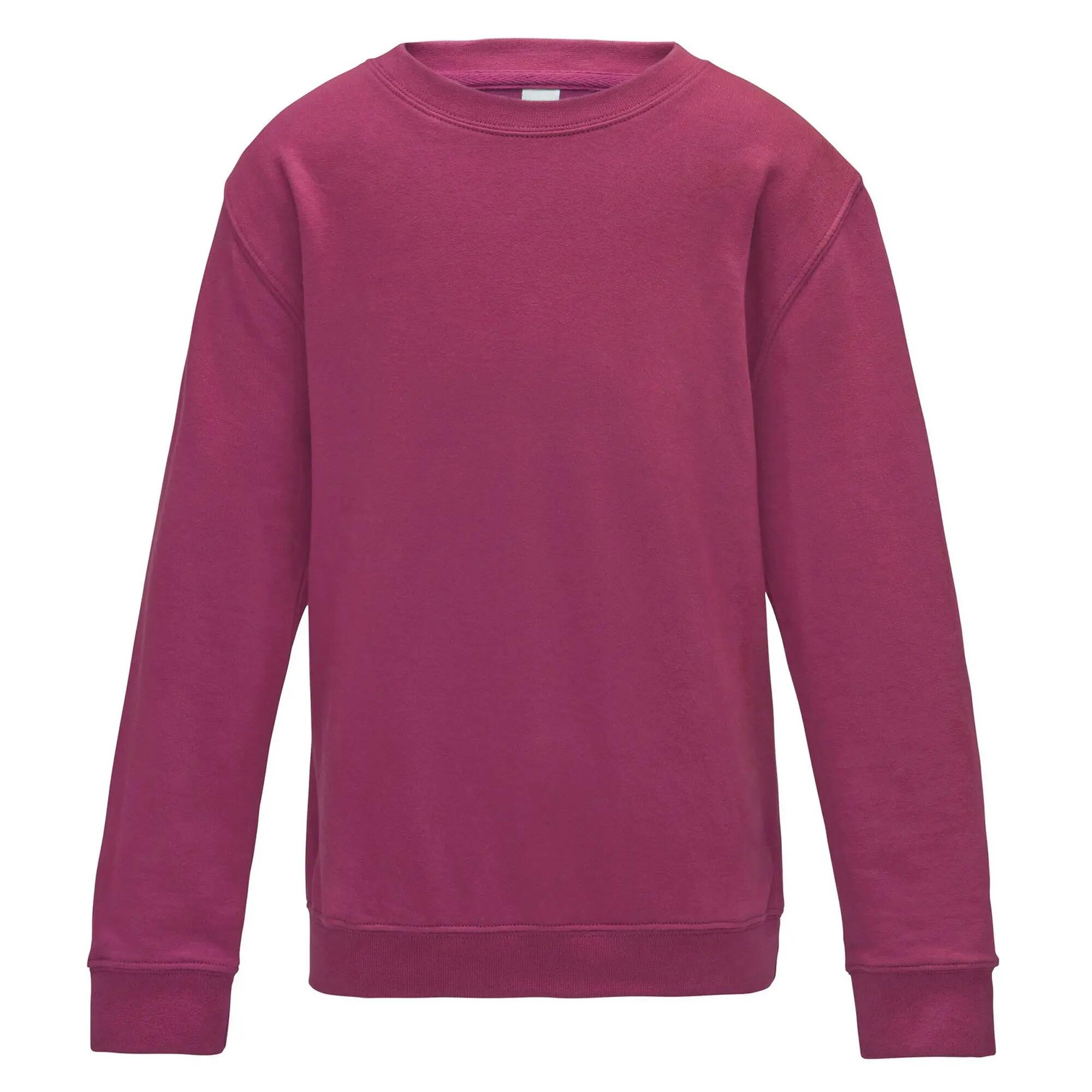 AWDis Just Hoods Childrens/Kids Plain Crew Neck Sweatshirt