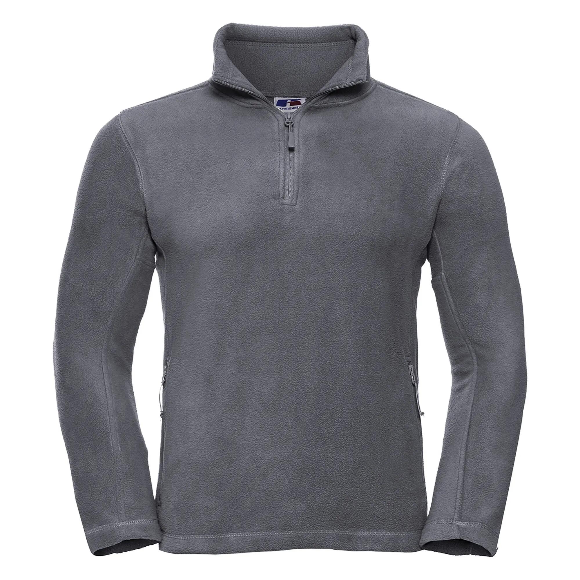 Russell Mens Quarter Zip Fleece Top