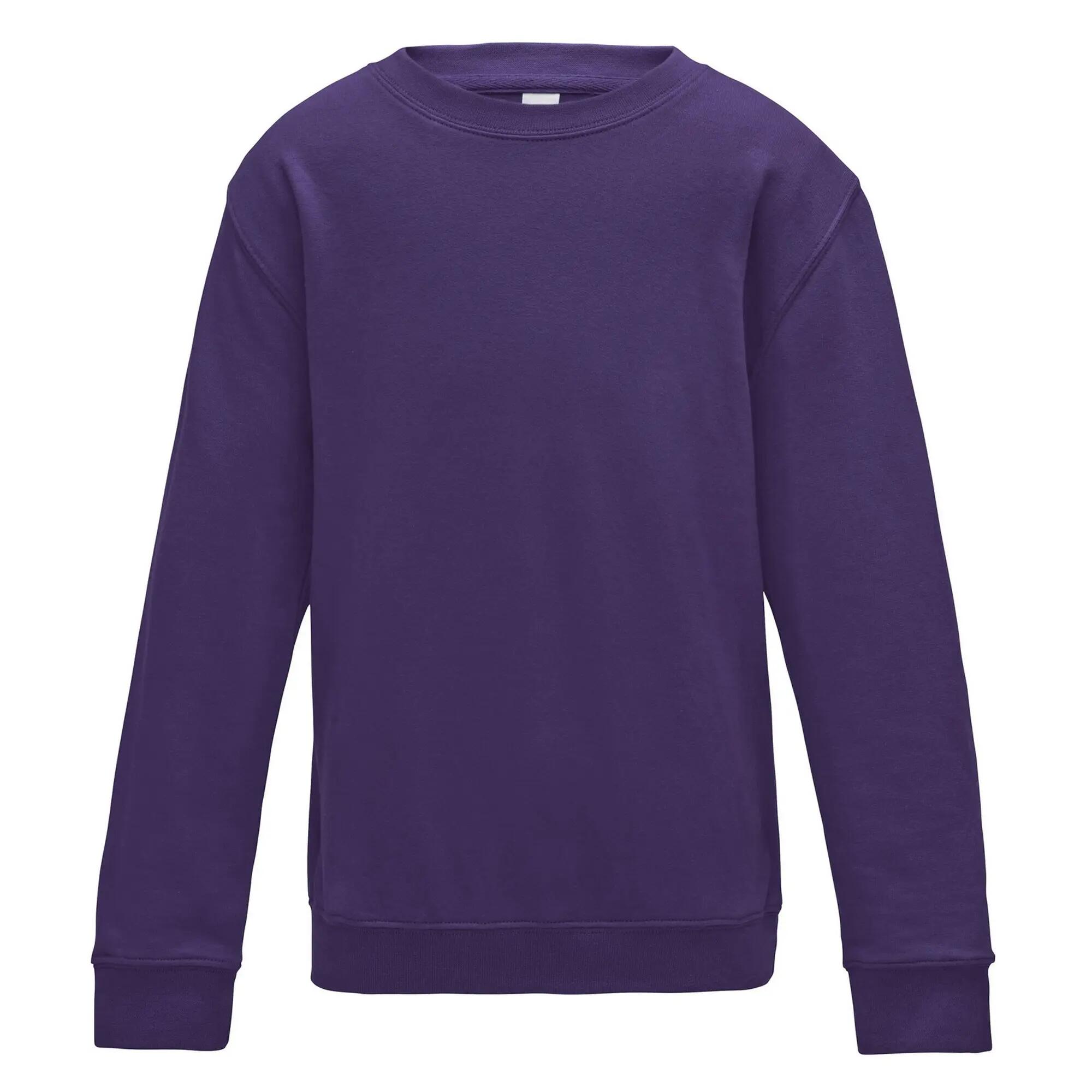 AWDis Just Hoods Childrens/Kids Plain Crew Neck Sweatshirt