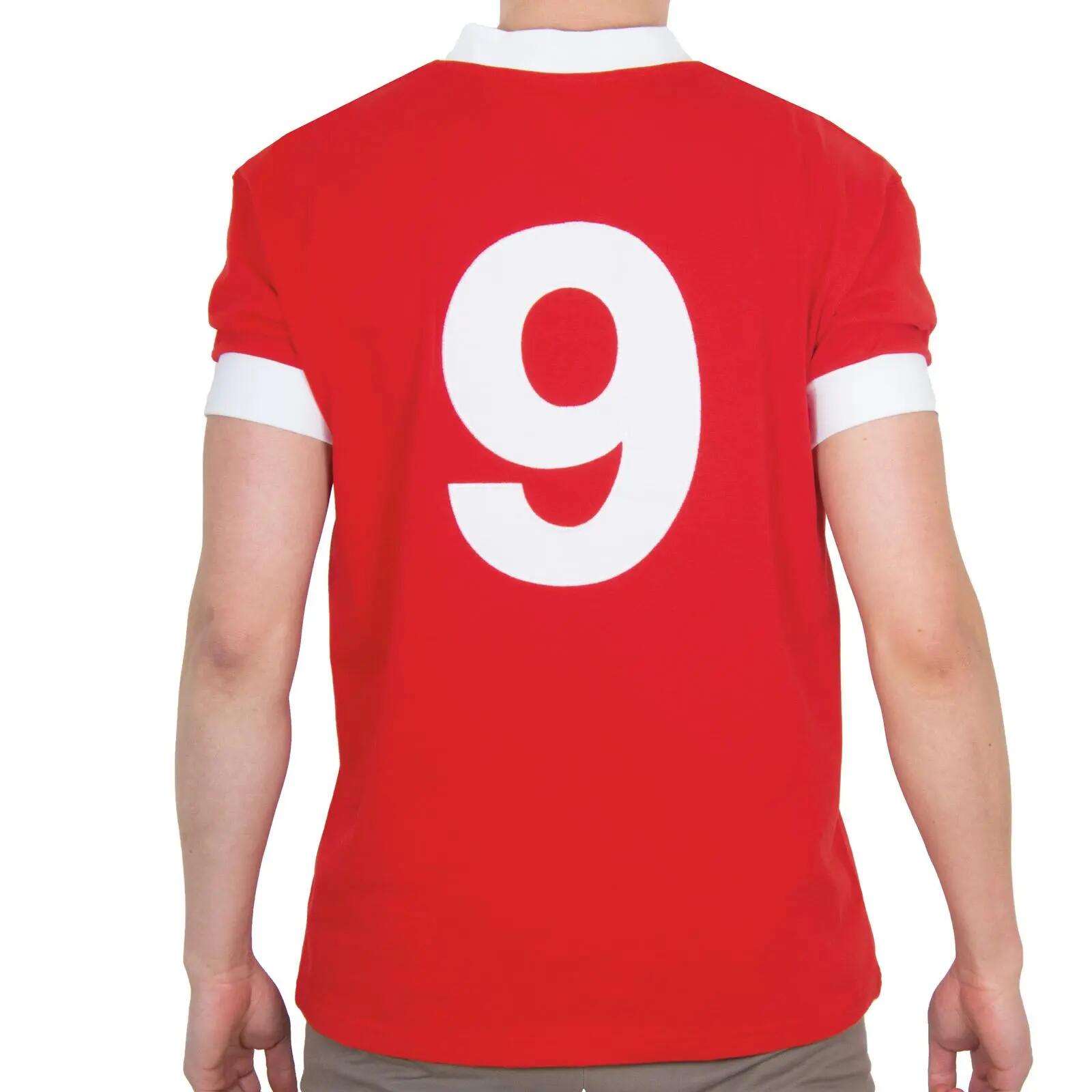 Mens 1958 John Charles 9 Retro TShirt (Red) 6/6