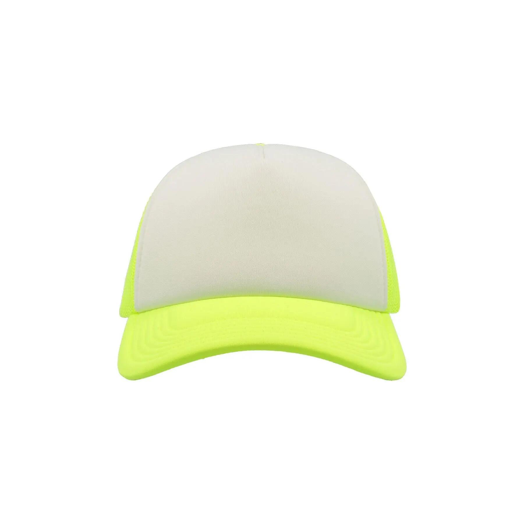 Casquette Style Trucker RAPPER Mixte (Jaune Fluo / Blanc) 5/5