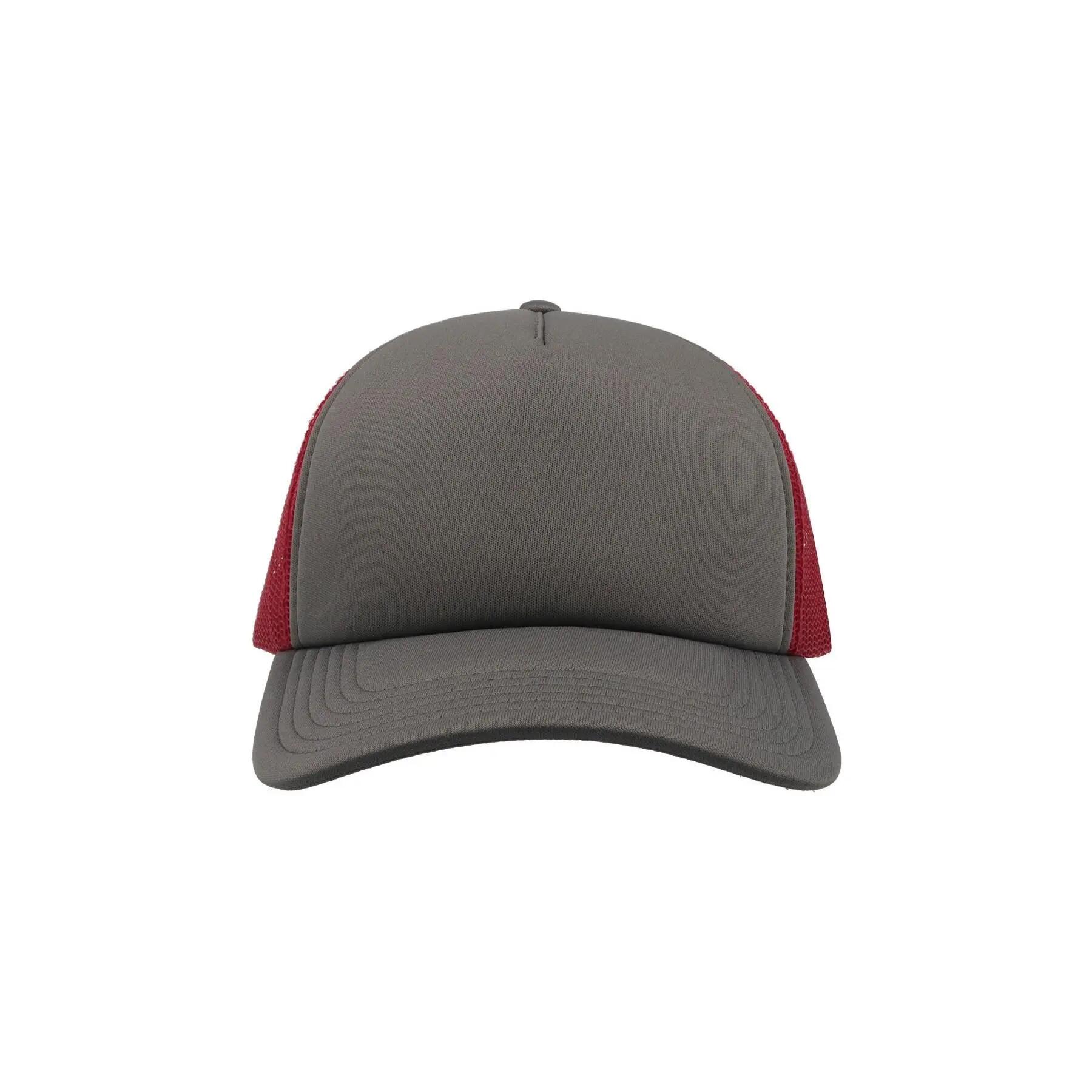 Casquette Style Trucker RAPPER Mixte (Gris / Rouge) 5/5