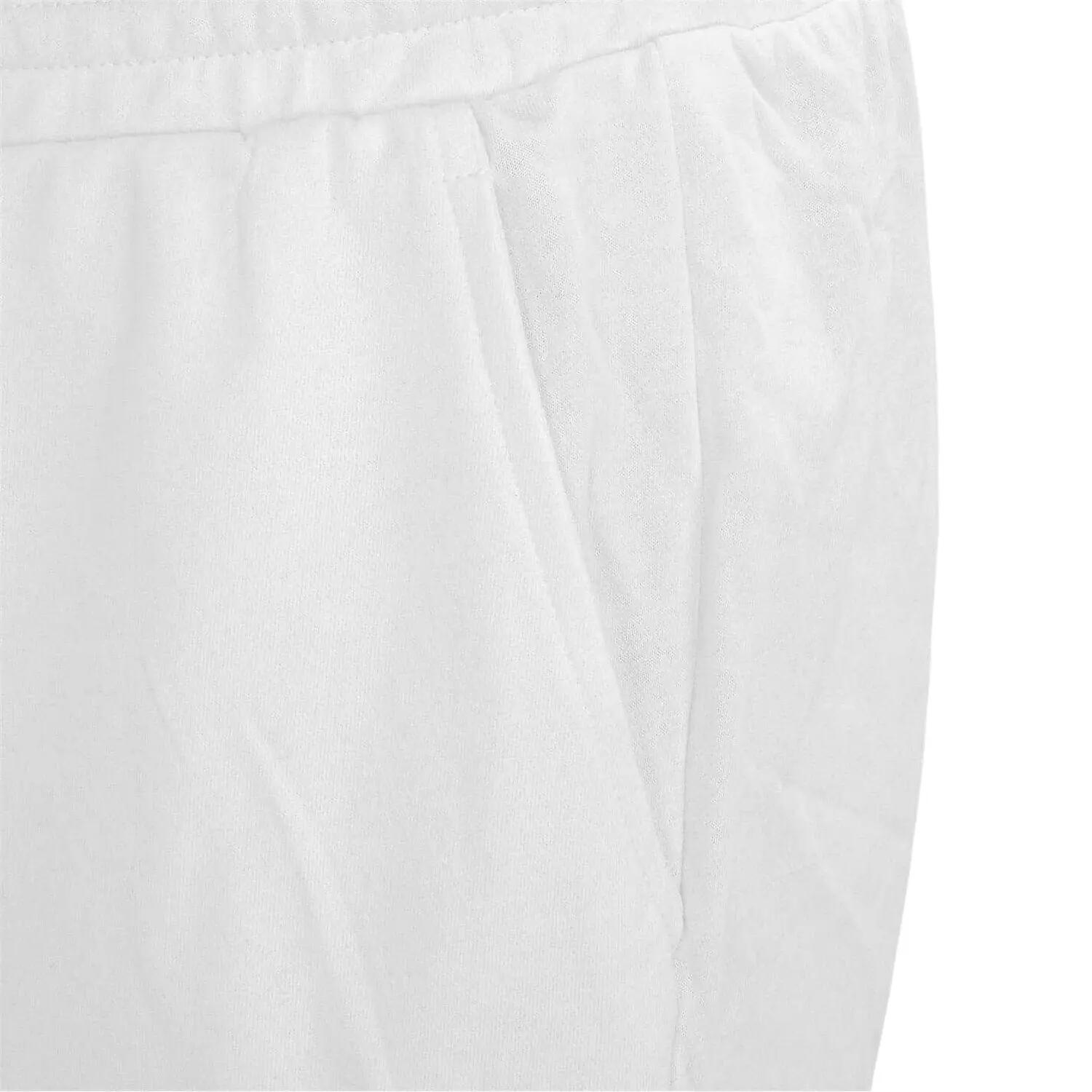 Mens Cotton Blend Shorts (White) 3/3