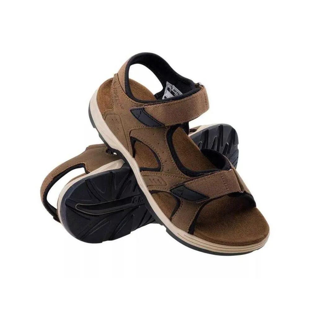 Sandalias de Cuero Lucibel para Hombre Marrón, Negro 7/7