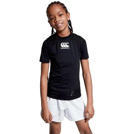 Épaulière De Rugby Garçon (Noir / Blanc / Argenté) L